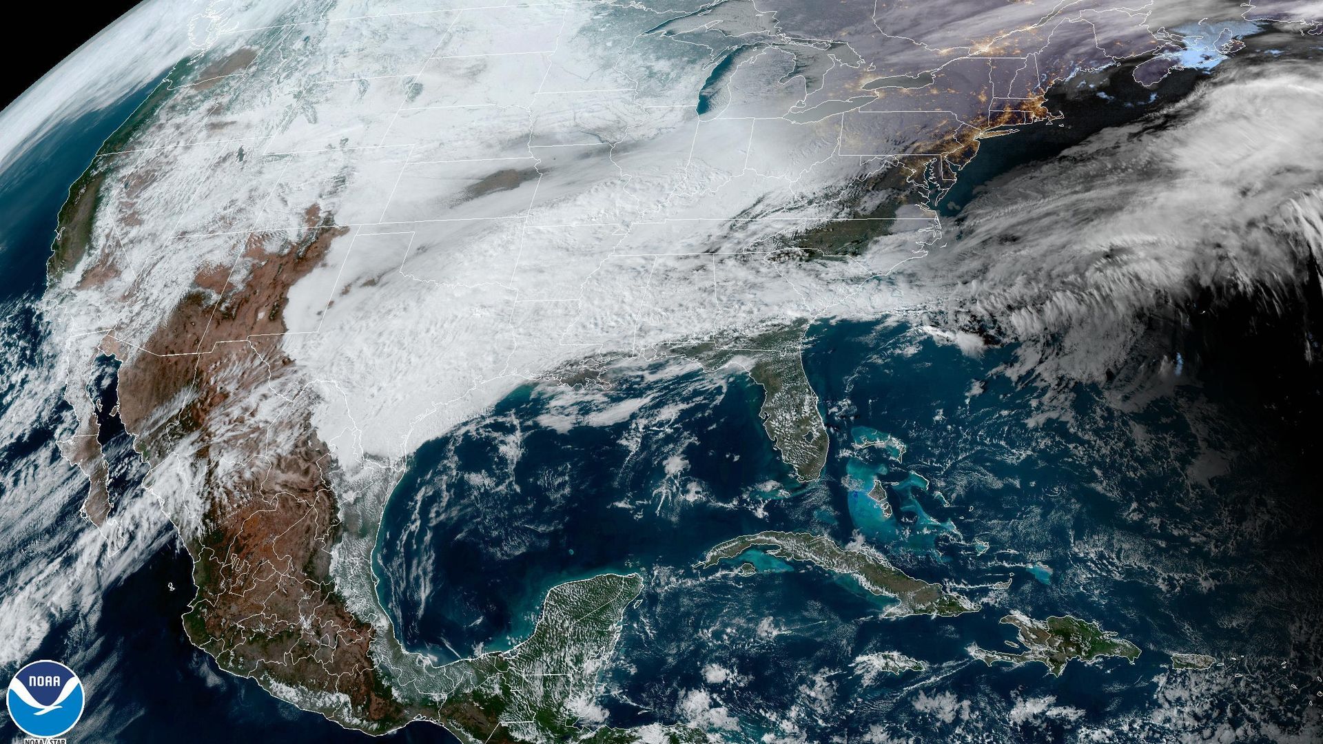 An image of the winter weather hitting the United States.