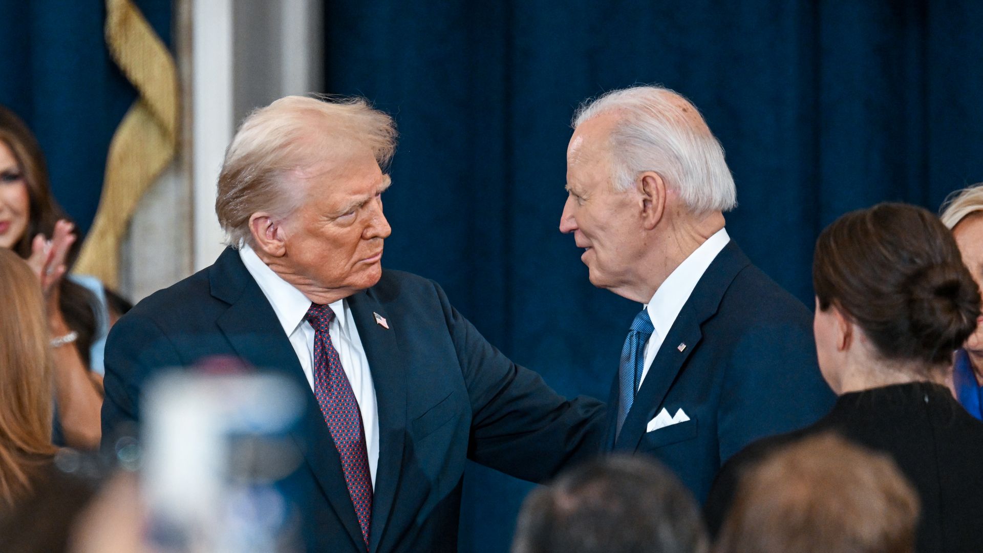 President Trump and former President Biden on Trump's inauguration day
