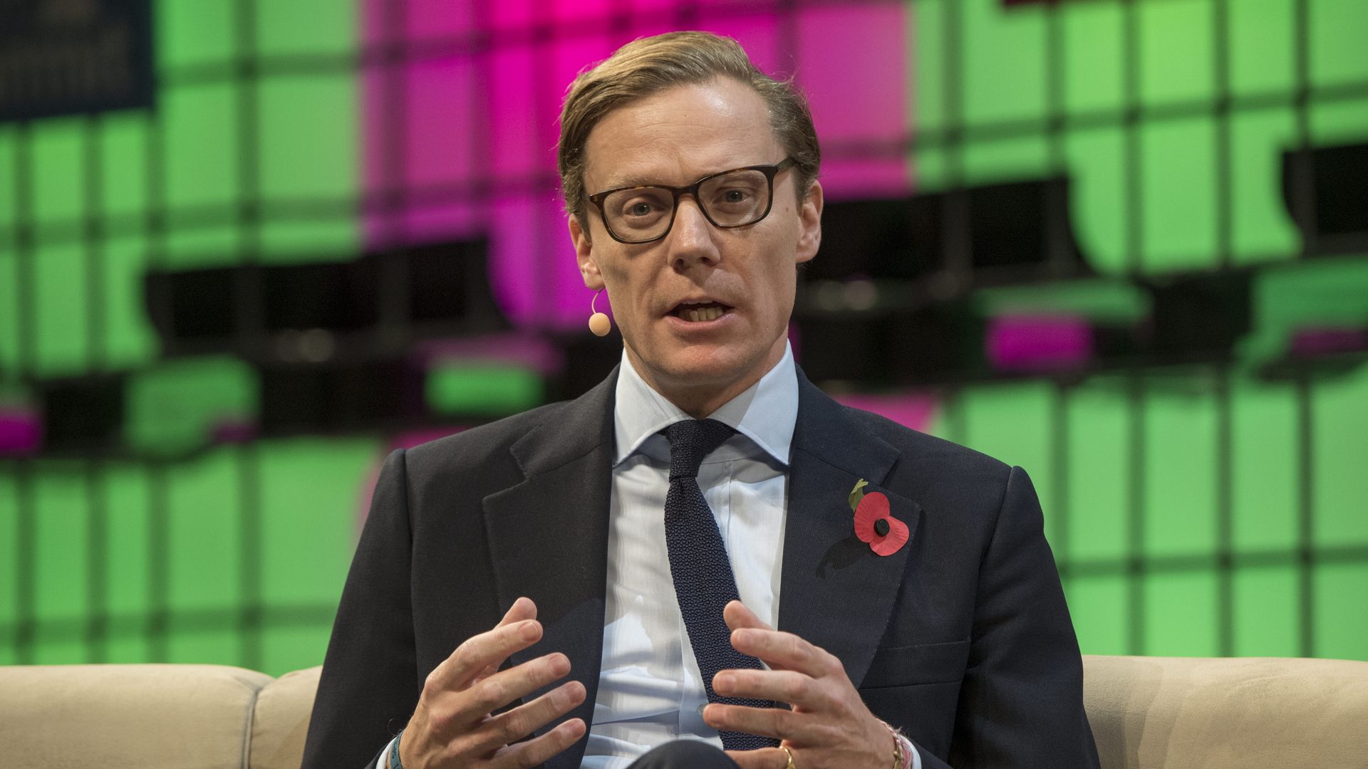 Alexander Nix, CEO, Cambridge Analytica, speaks at the 2017 Web Summit in Lisbon, Portugal