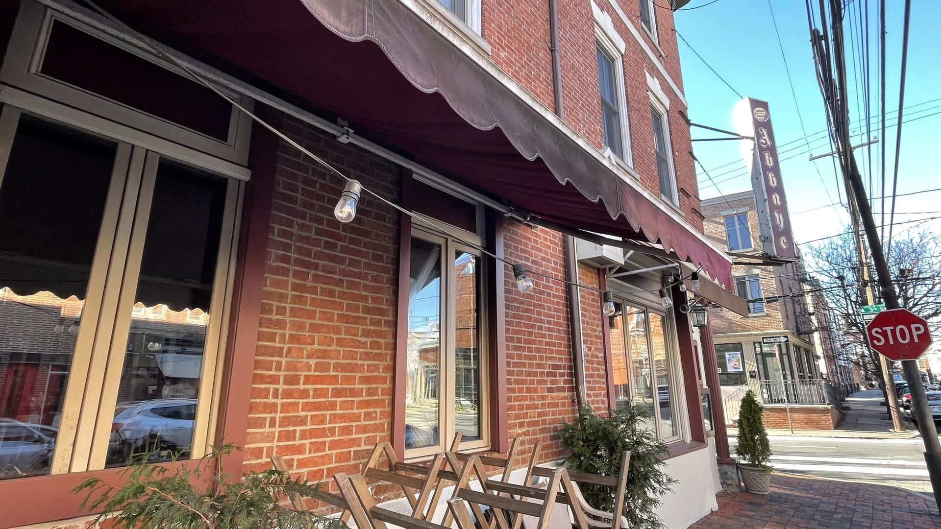 The outside of The Abbaye in Northern Liberties.