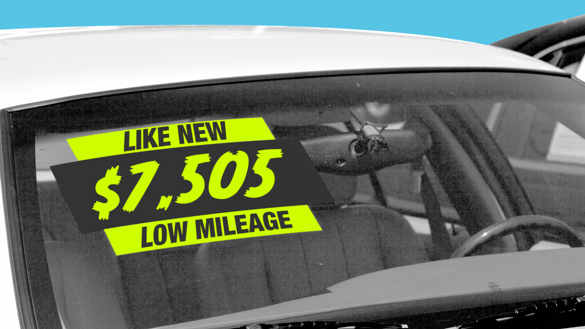 Gif of the price of a used car skyrocketing.