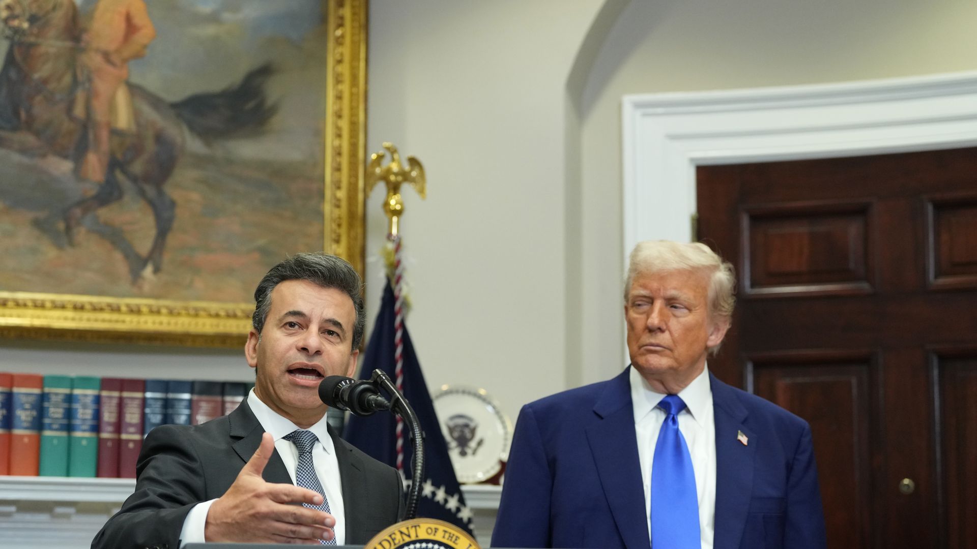 Marty Makary and Donald Trump in the White House.