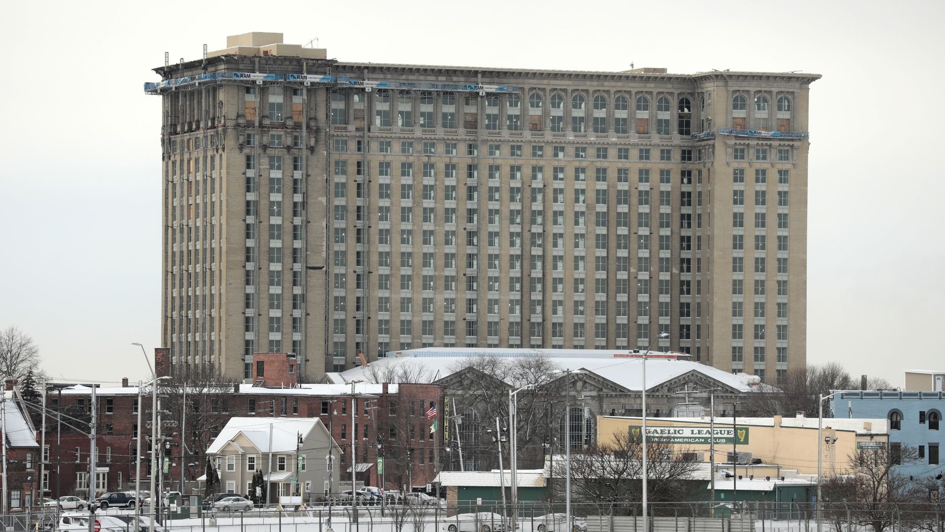 The Michigan Central train depot