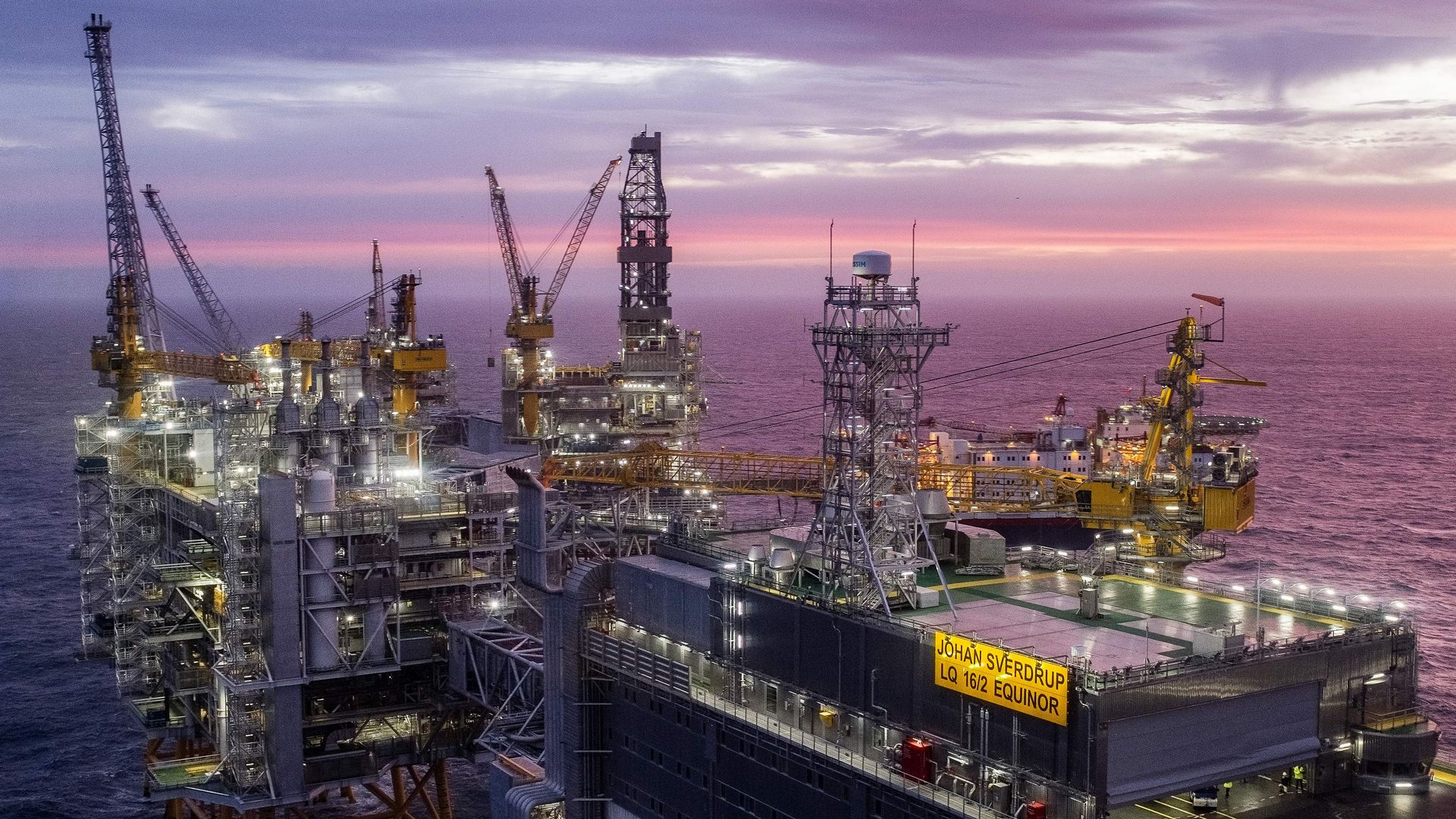 An oil rig.