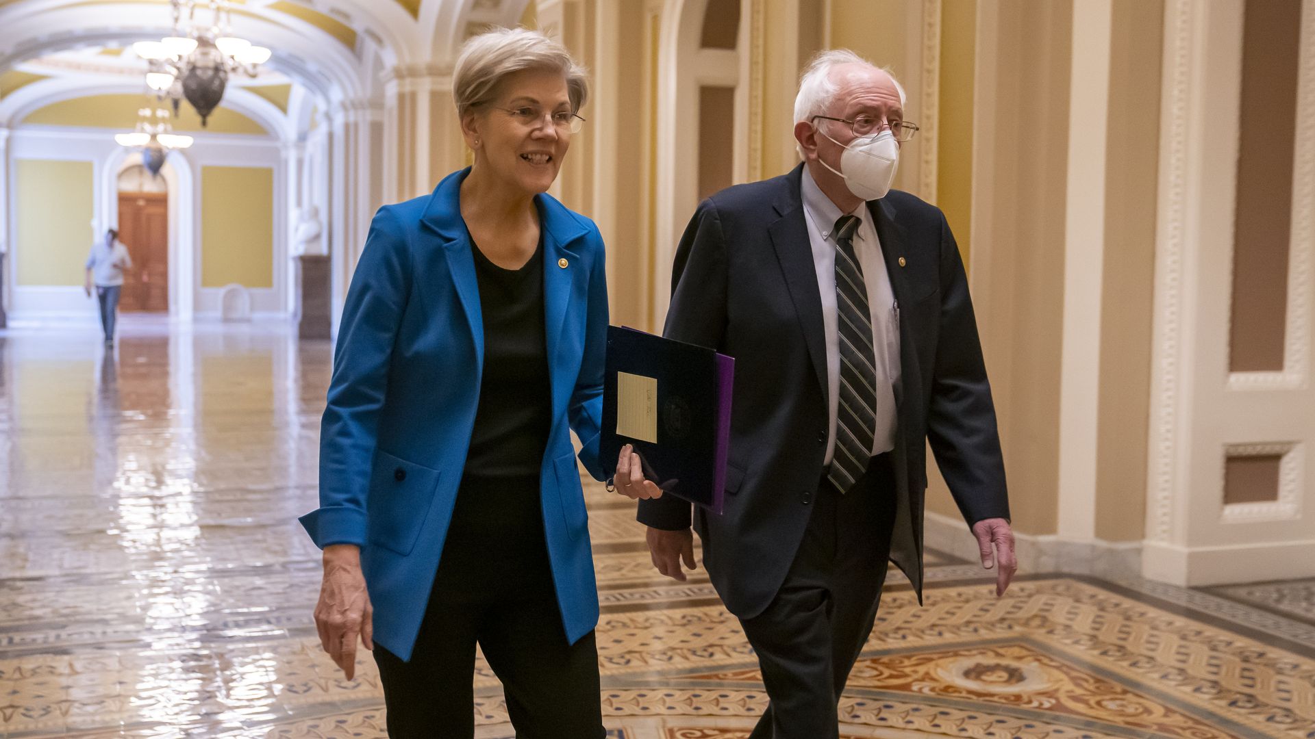 Sens. Elizabeth Warren and Bernie Sanders