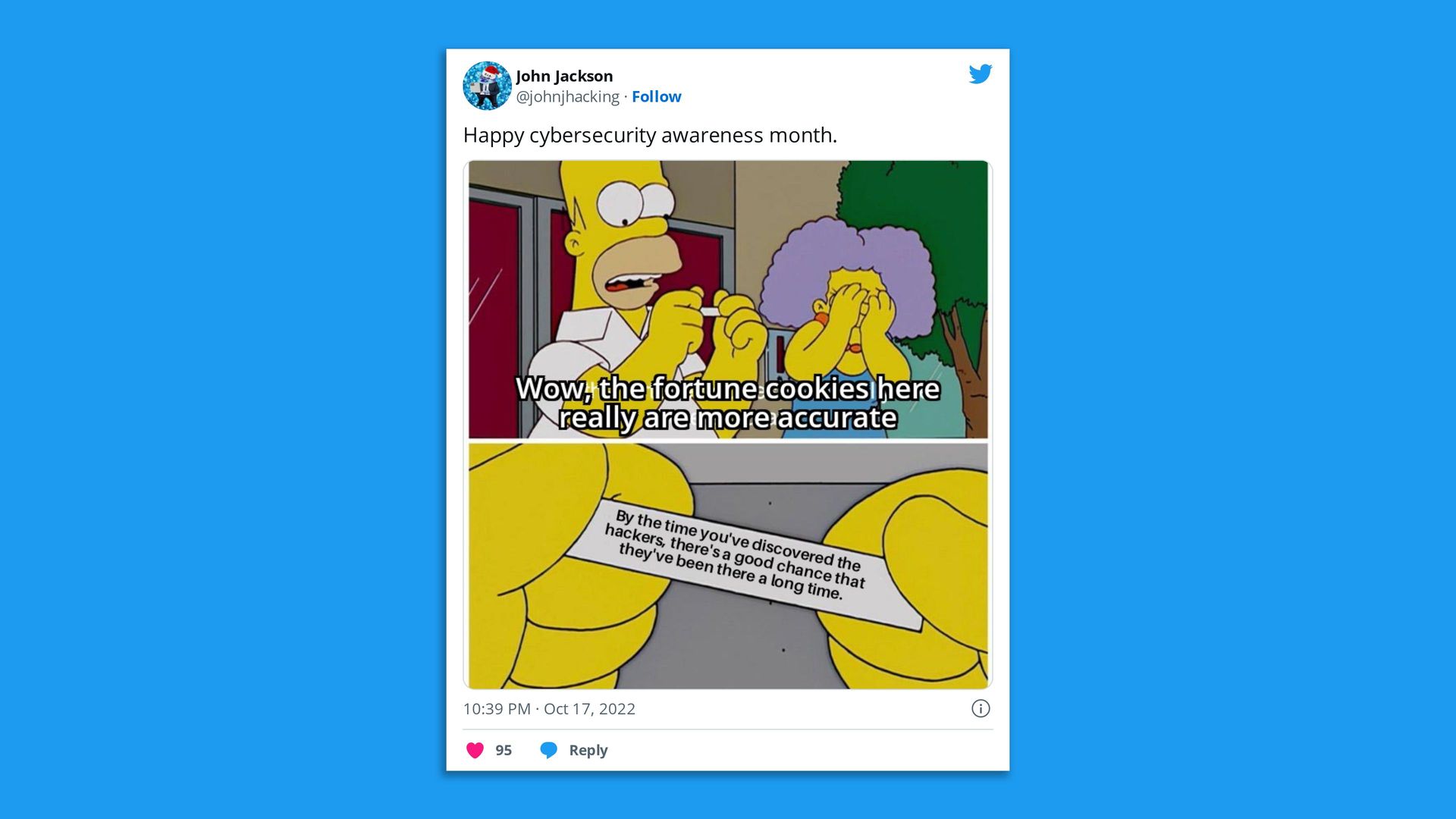 Screenshot of a tweet