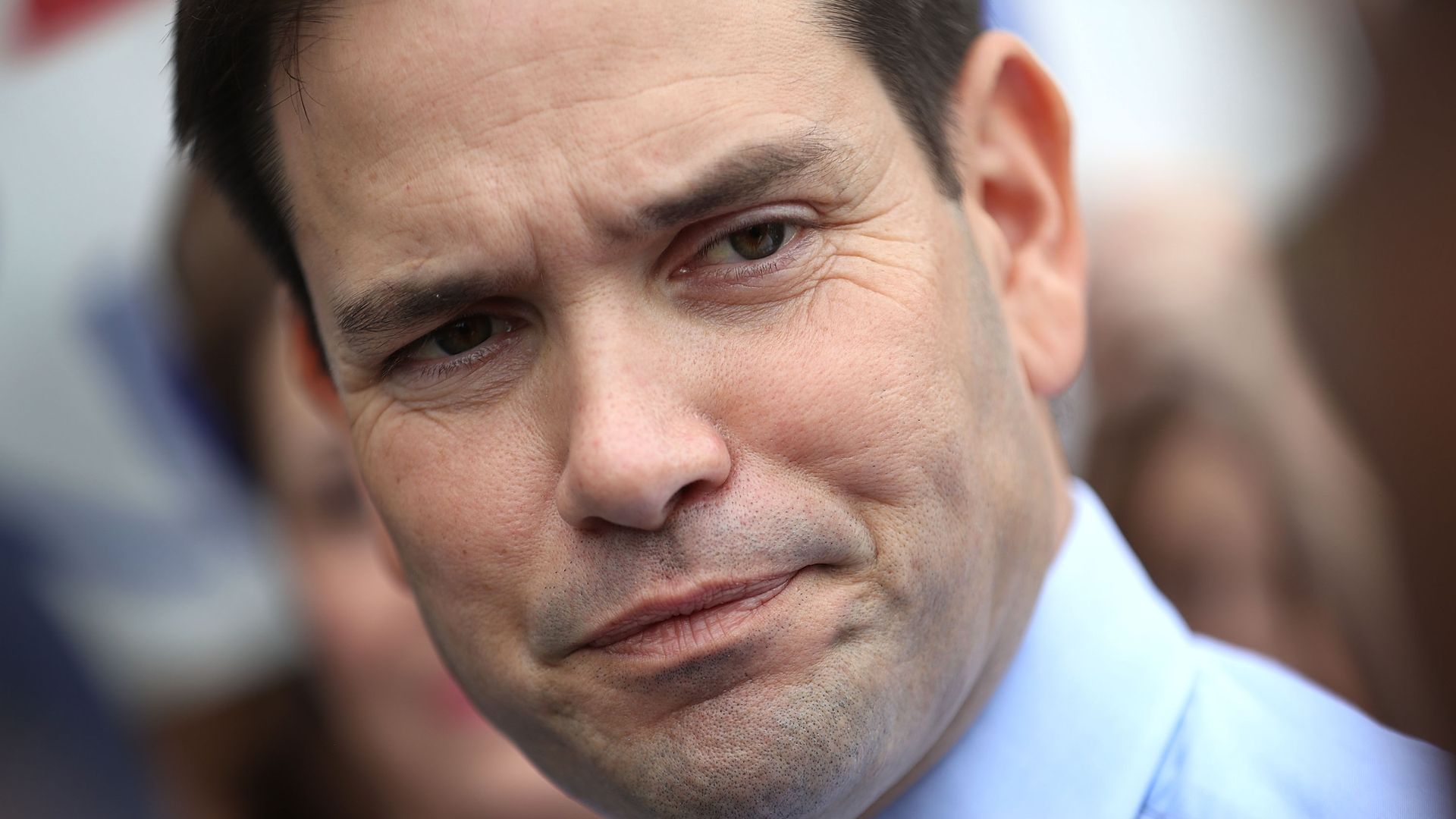 Close up of Marco Rubio's face 