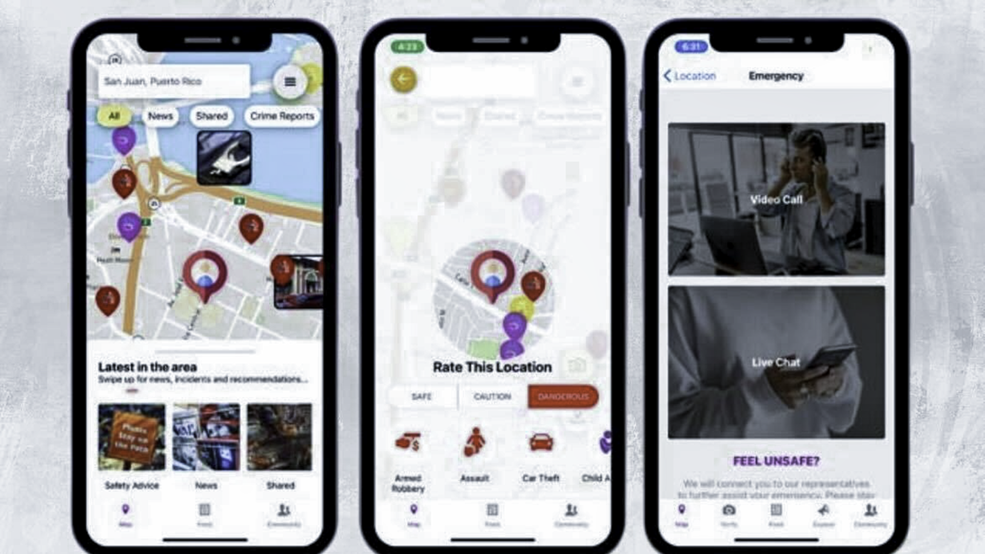 The interface of “Aware." Photo: Courtesy of Aware