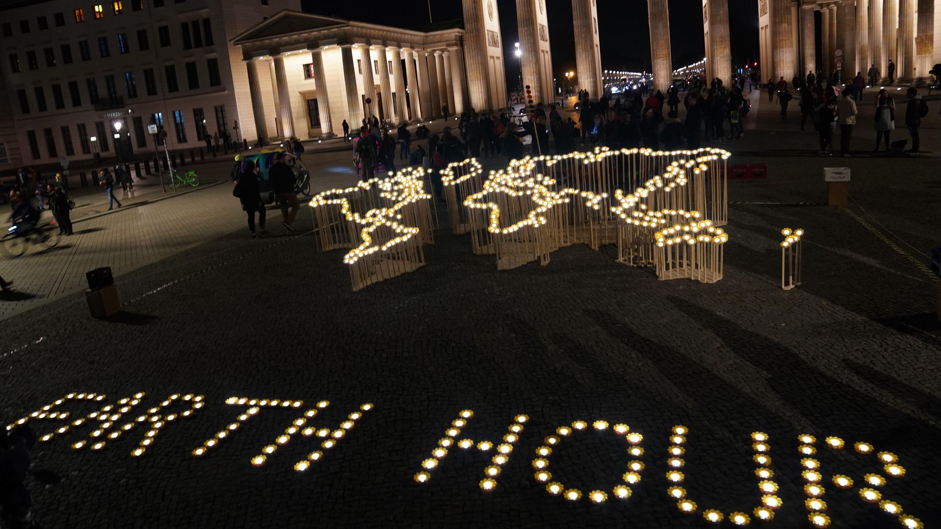 Berlin, Germany, marks Earth Hour 2019.