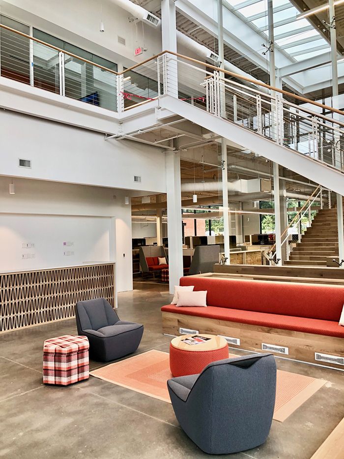 lobby at wray ward headquarters charlotte