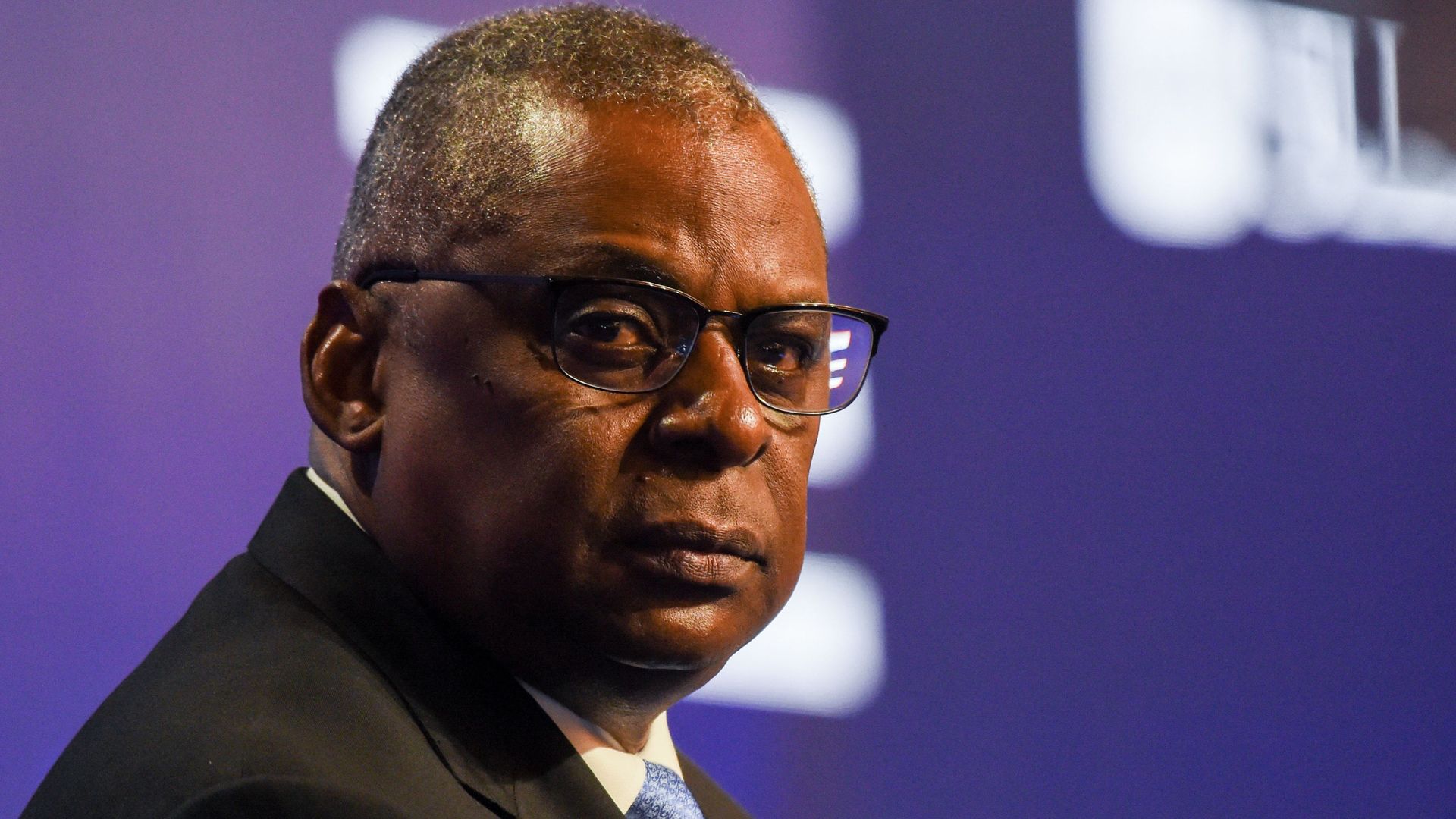 Defense Secretary Lloyd Austin speaking in Singapore in June 2022.