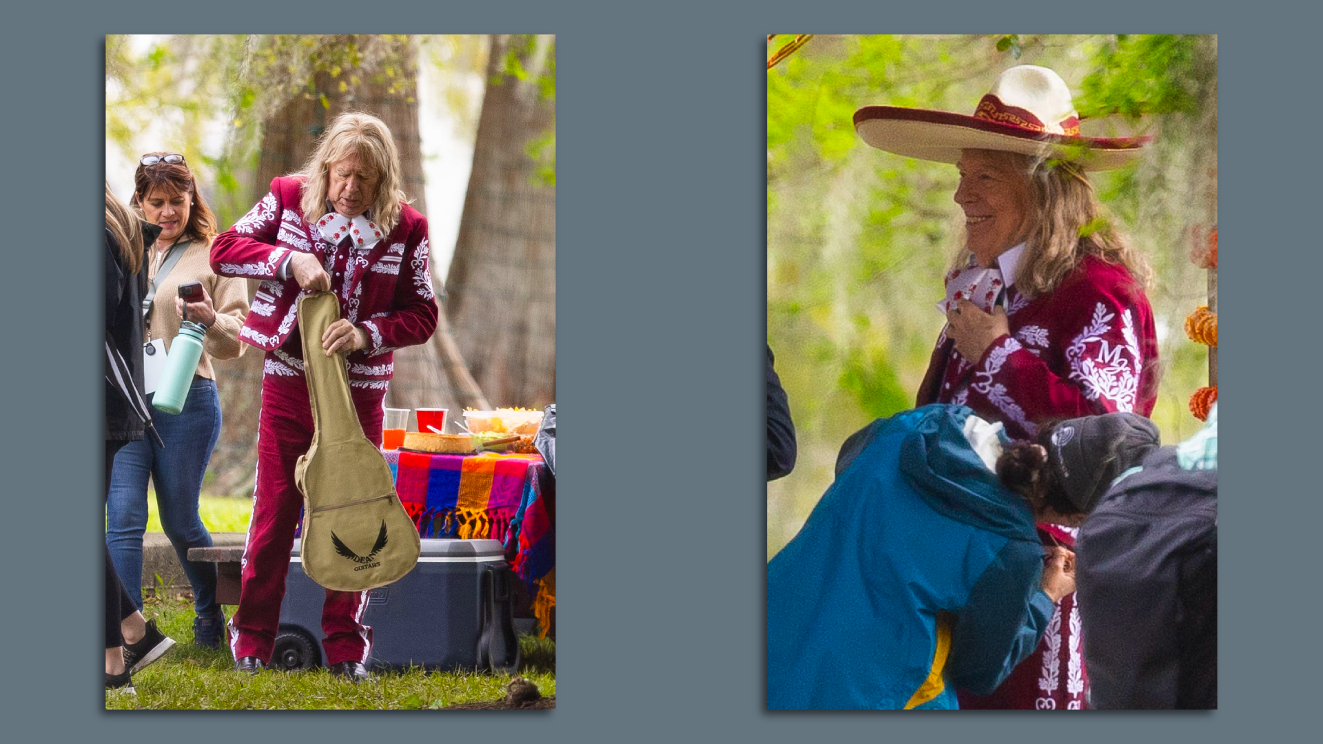 Photo shows Michael McKean on set of the "Spinal Tap" sequel