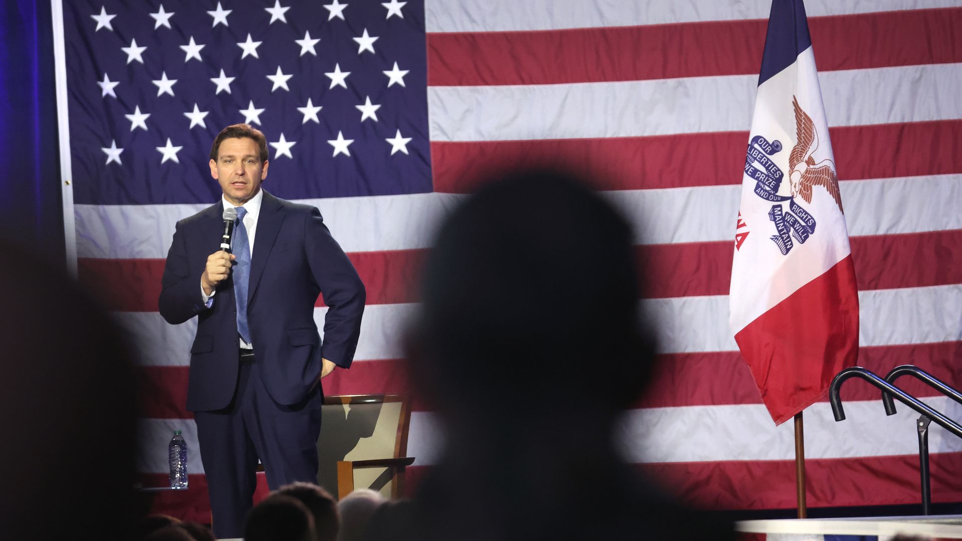 Florida Gov. Ron DeSantis speaks to Iowa voters on March 10, 2023 in Des Moines, Iowa