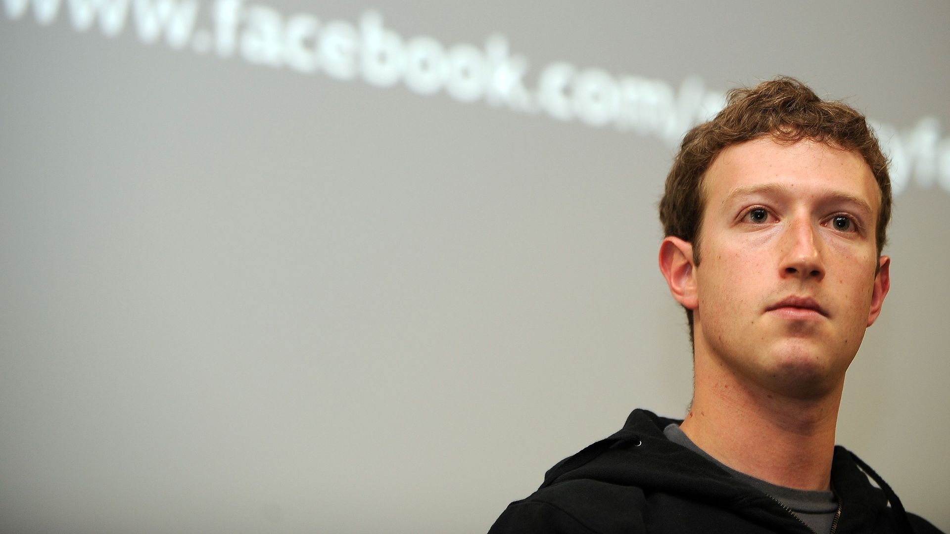Mark Zuckerberg speaks during a press conference at the Facebook headquarters in Palo Alto, California