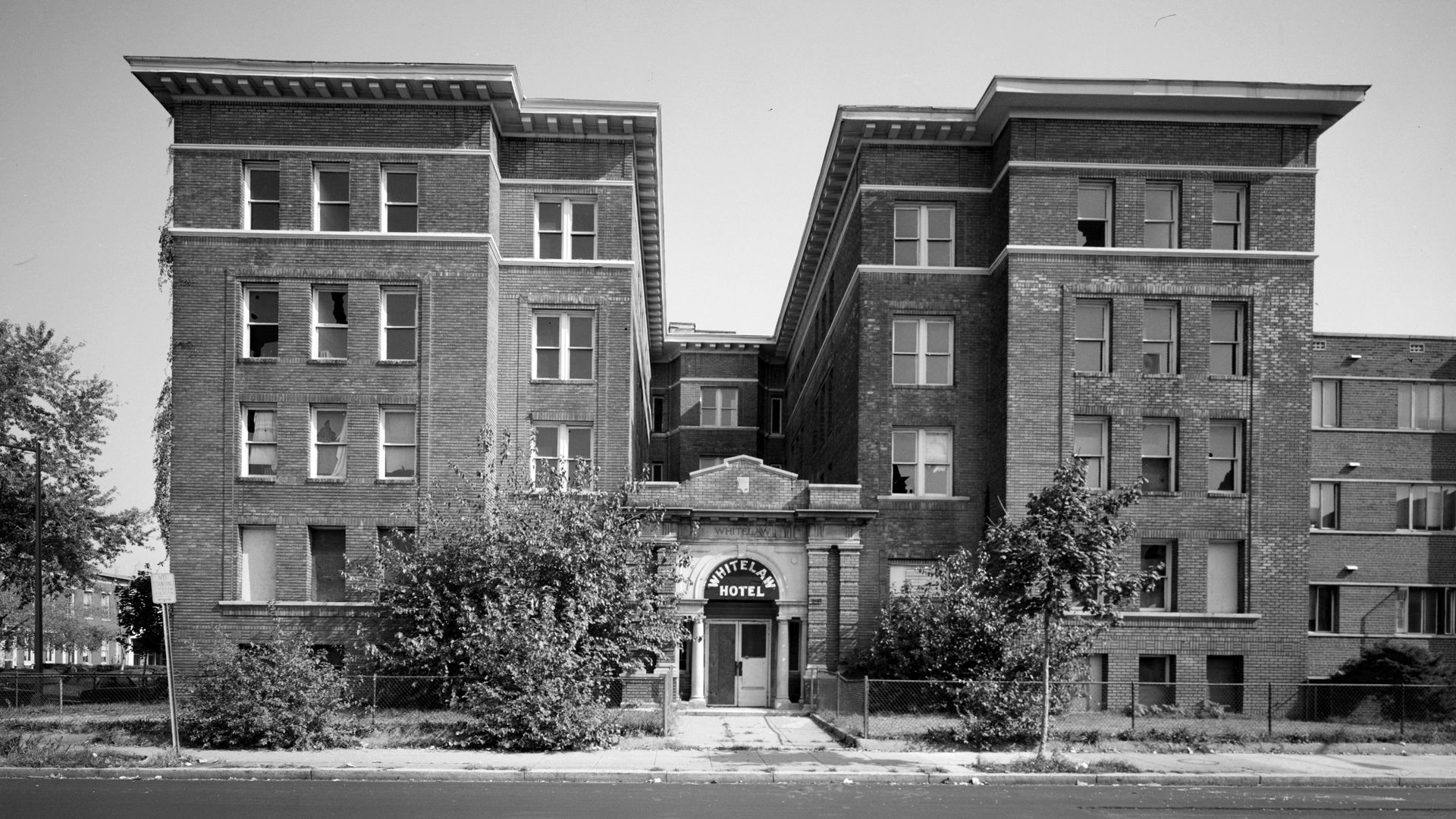 An old photo of the Whitelaw Hotel.