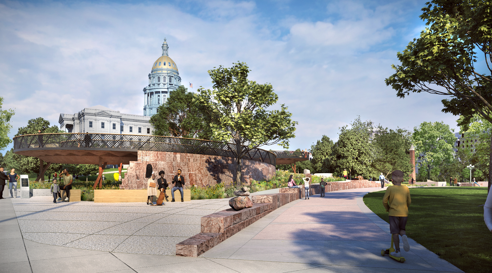 A rendering of the Colorado 150 Pedestrian Walkway. Image courtesy of the governor's office