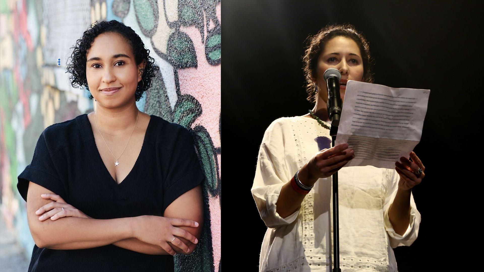 Naima Coster and Kirstin Valdez Quade stand side-by-side