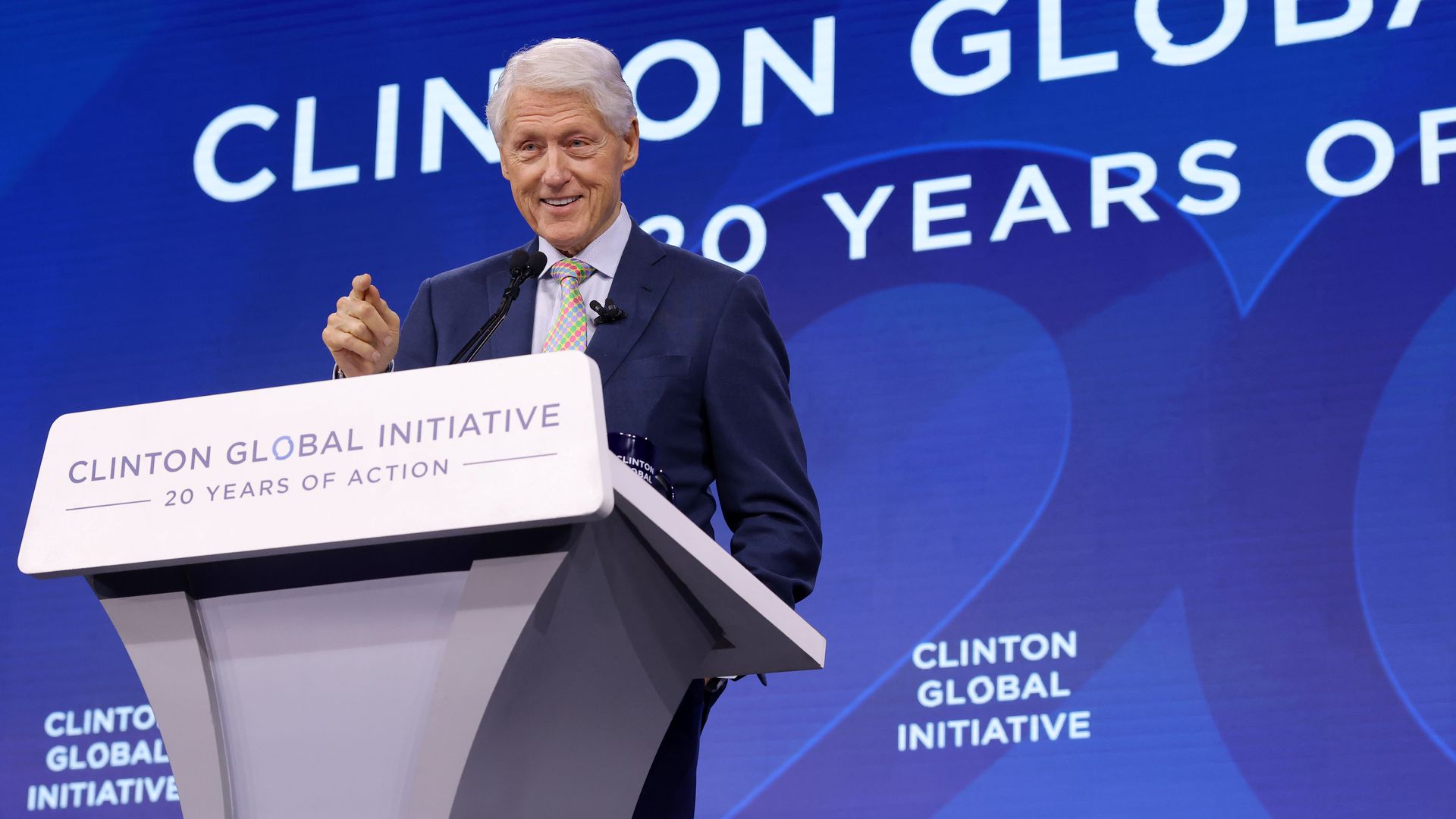 Former President Bill Clinton speaks at the Clinton Global Initiative 2025 Annual Meeting on Sept. 25, 2025, in New York City.