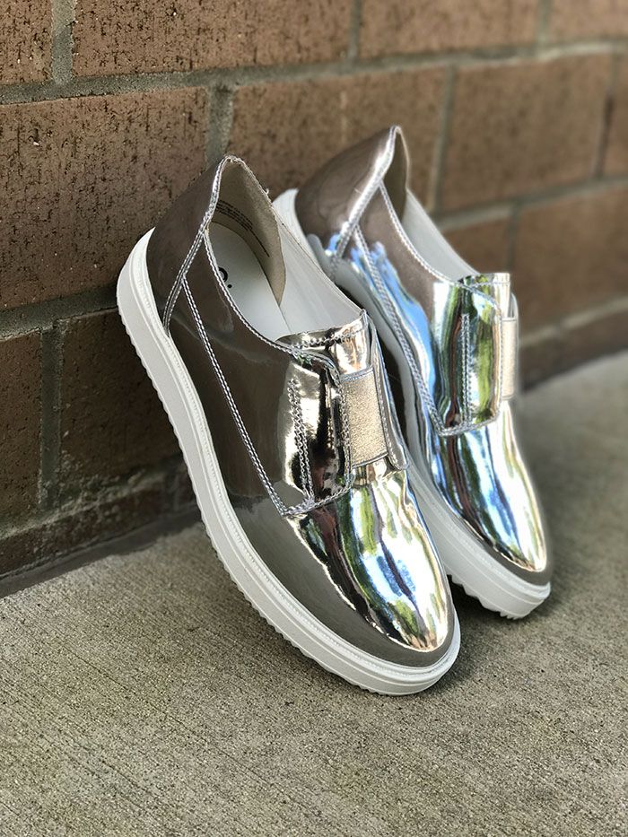 metallic sneakers