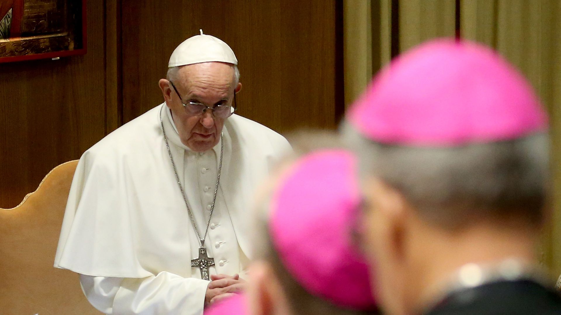 Pope Francis address the Vatican summit on child sexual abuse.
