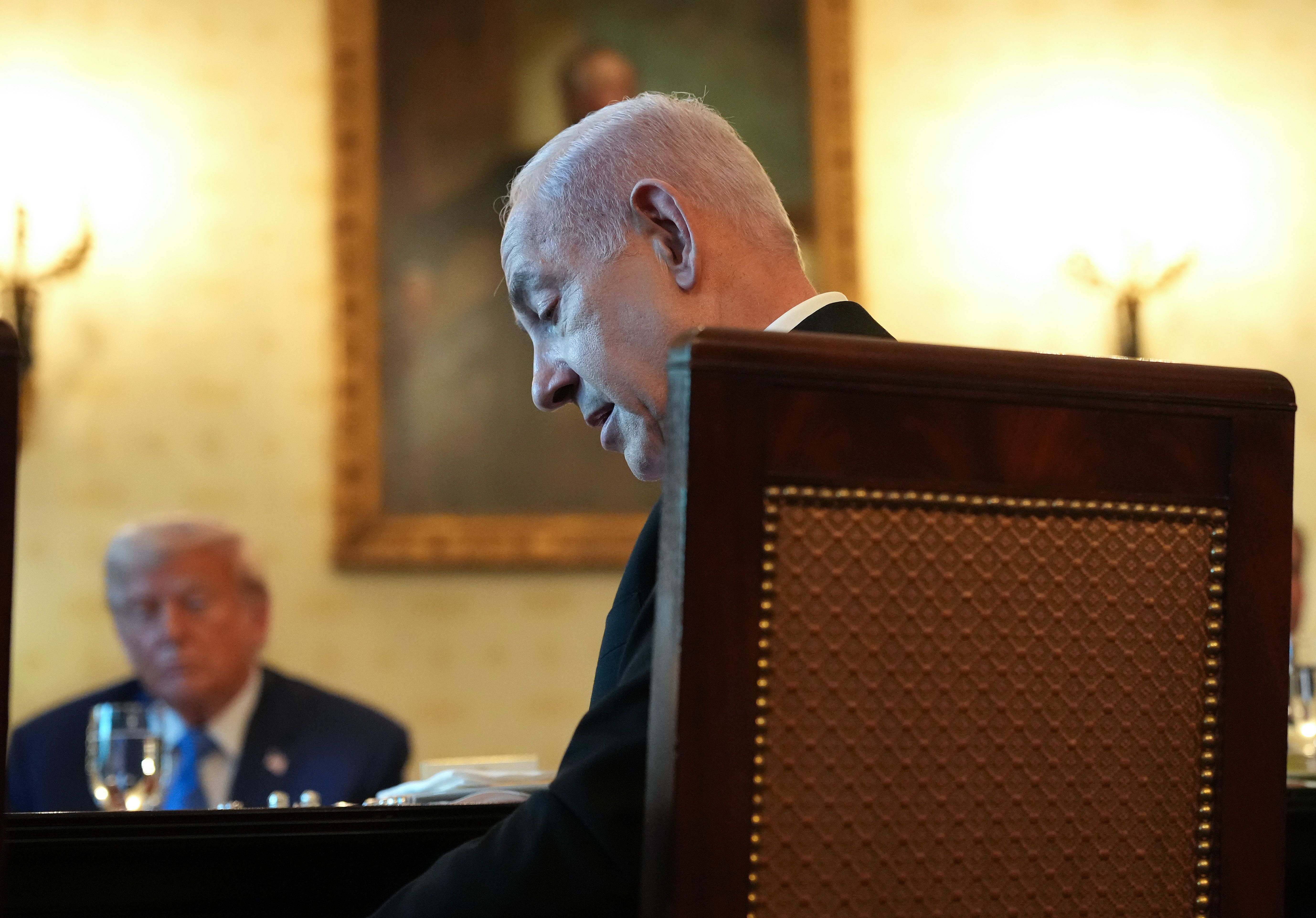 Israeli Prime Minister Benjamin Netanyahu with President Trump at the White House in July. 