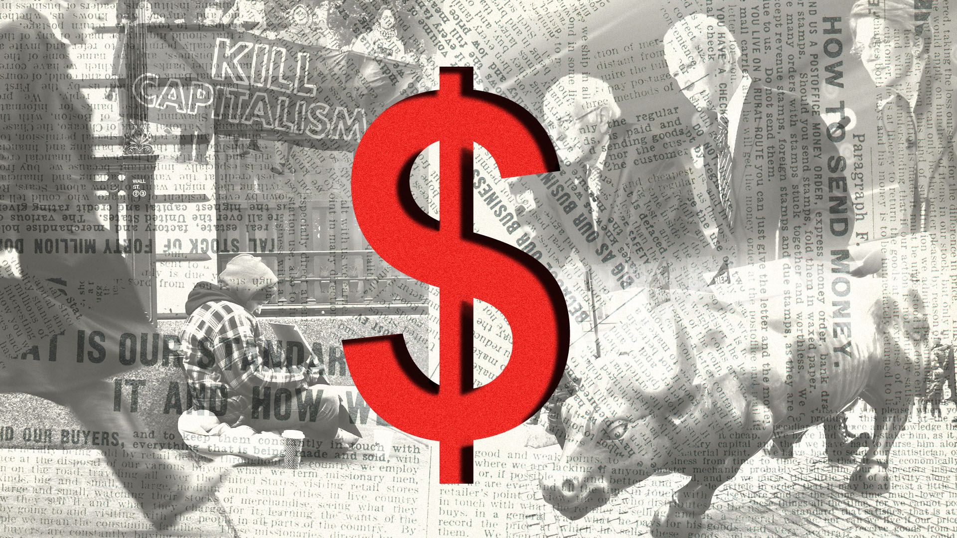 anti-capitalist photo illustration