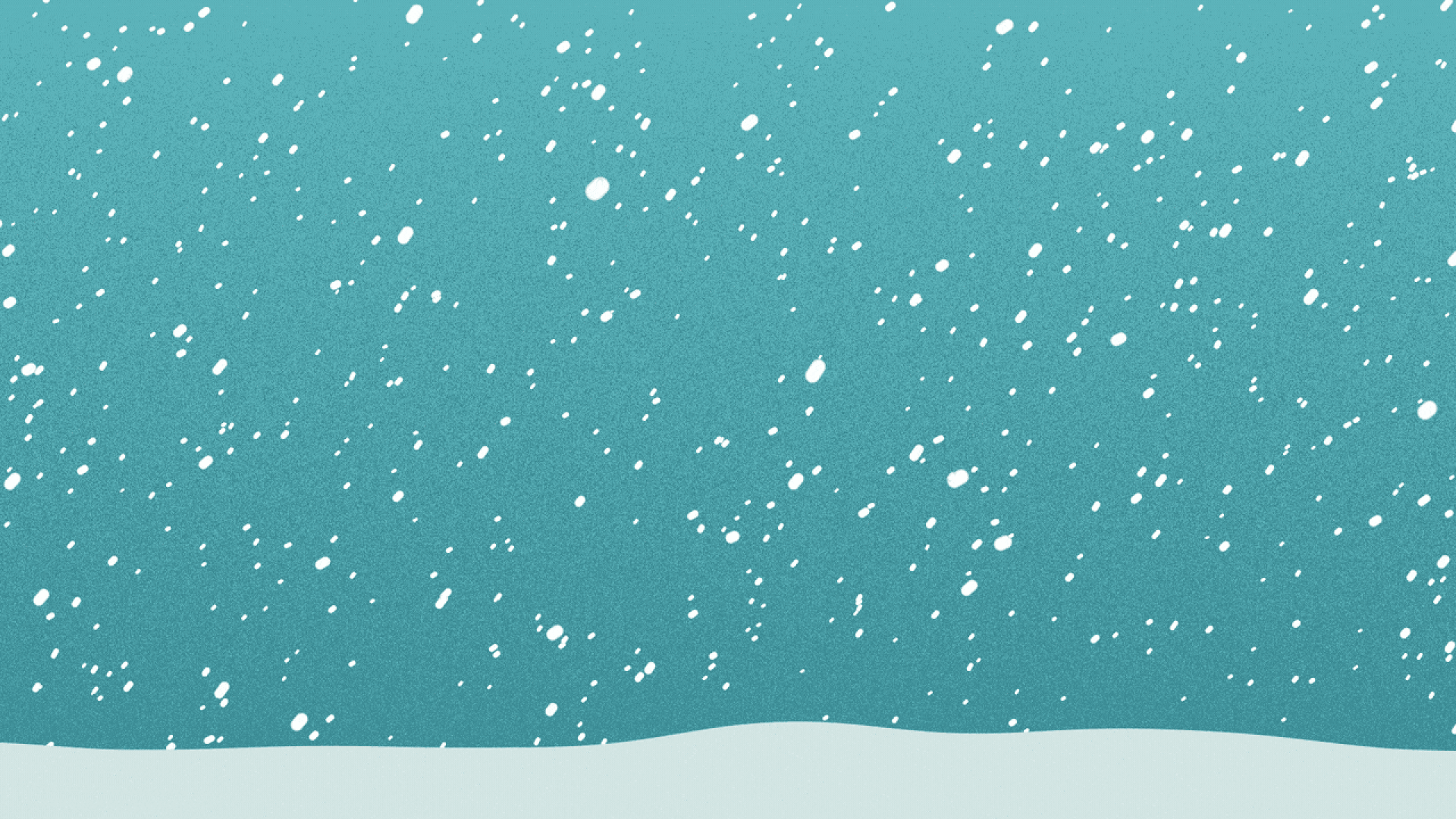 Illustration of snowfall accumulating and being shoveled off the screen.