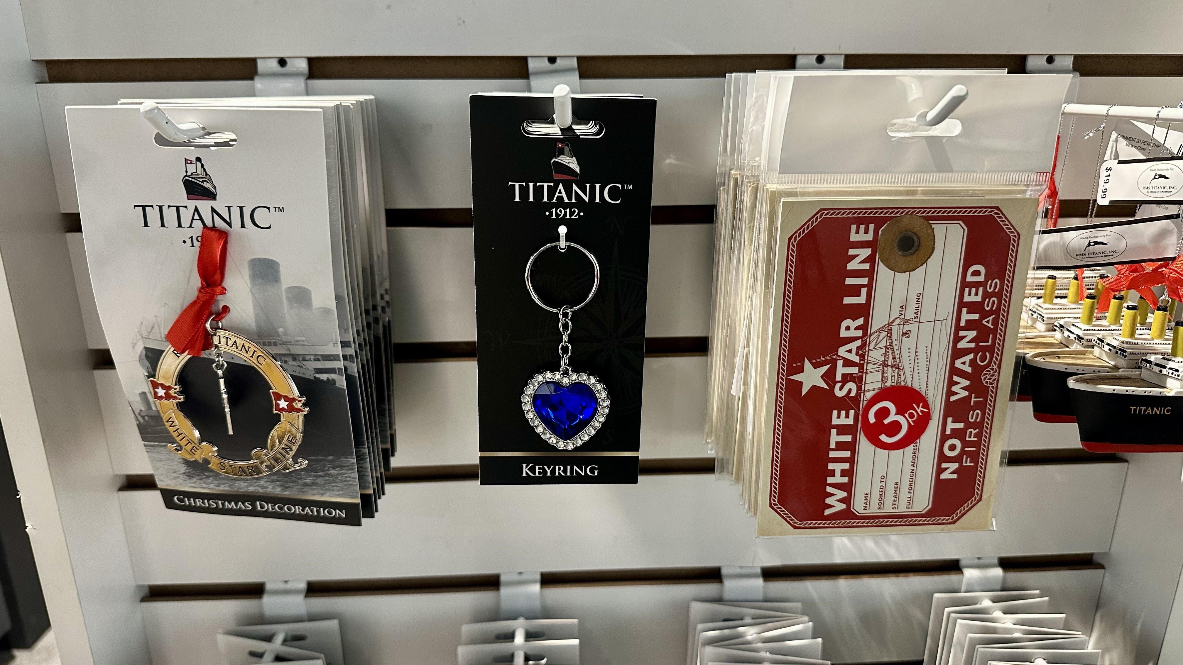 image shows souvenirs in the gift shop