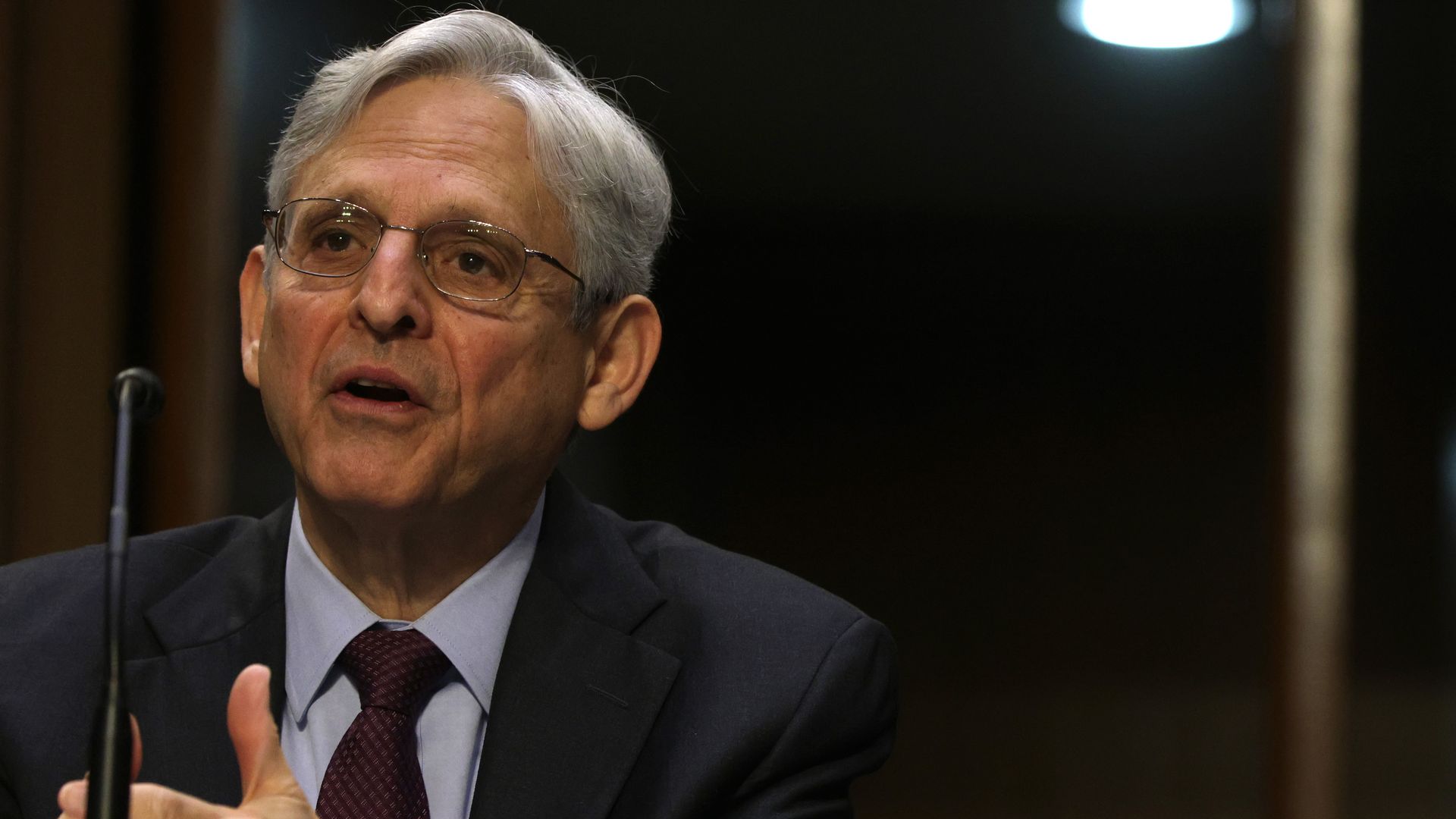 U.S. Attorney General Merrick Garland during a Senate committee hearing in May 2021.