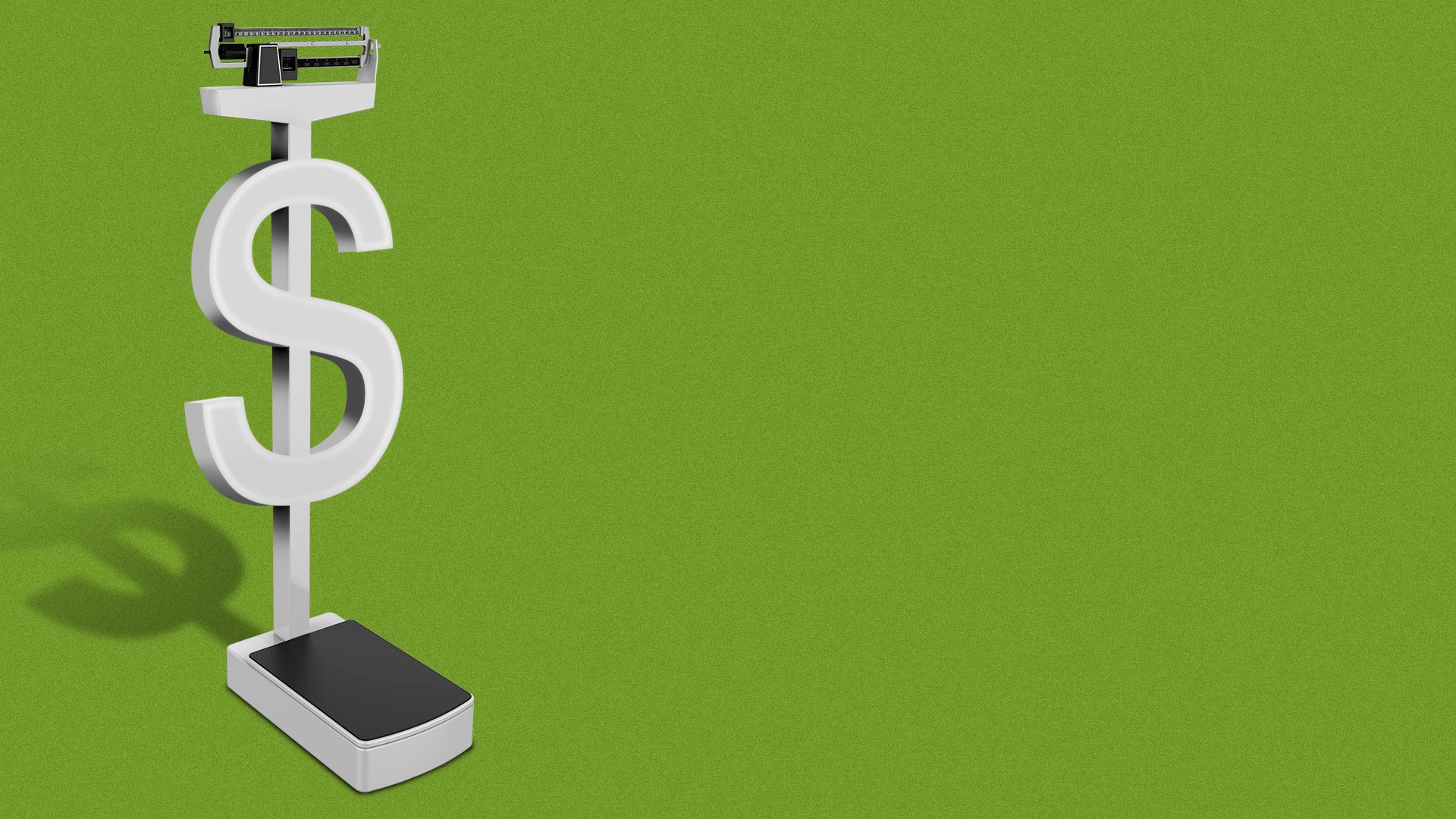 Illustration of a doctor's office scale with a dollar sign