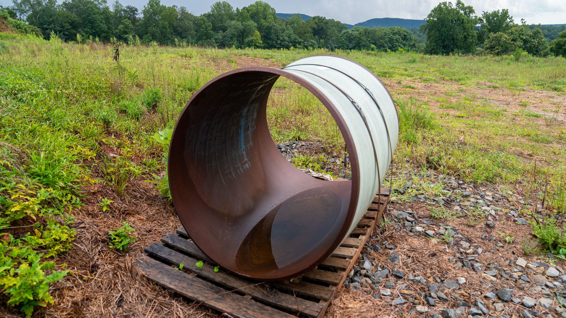 Section of Mountain Valley Pipeline