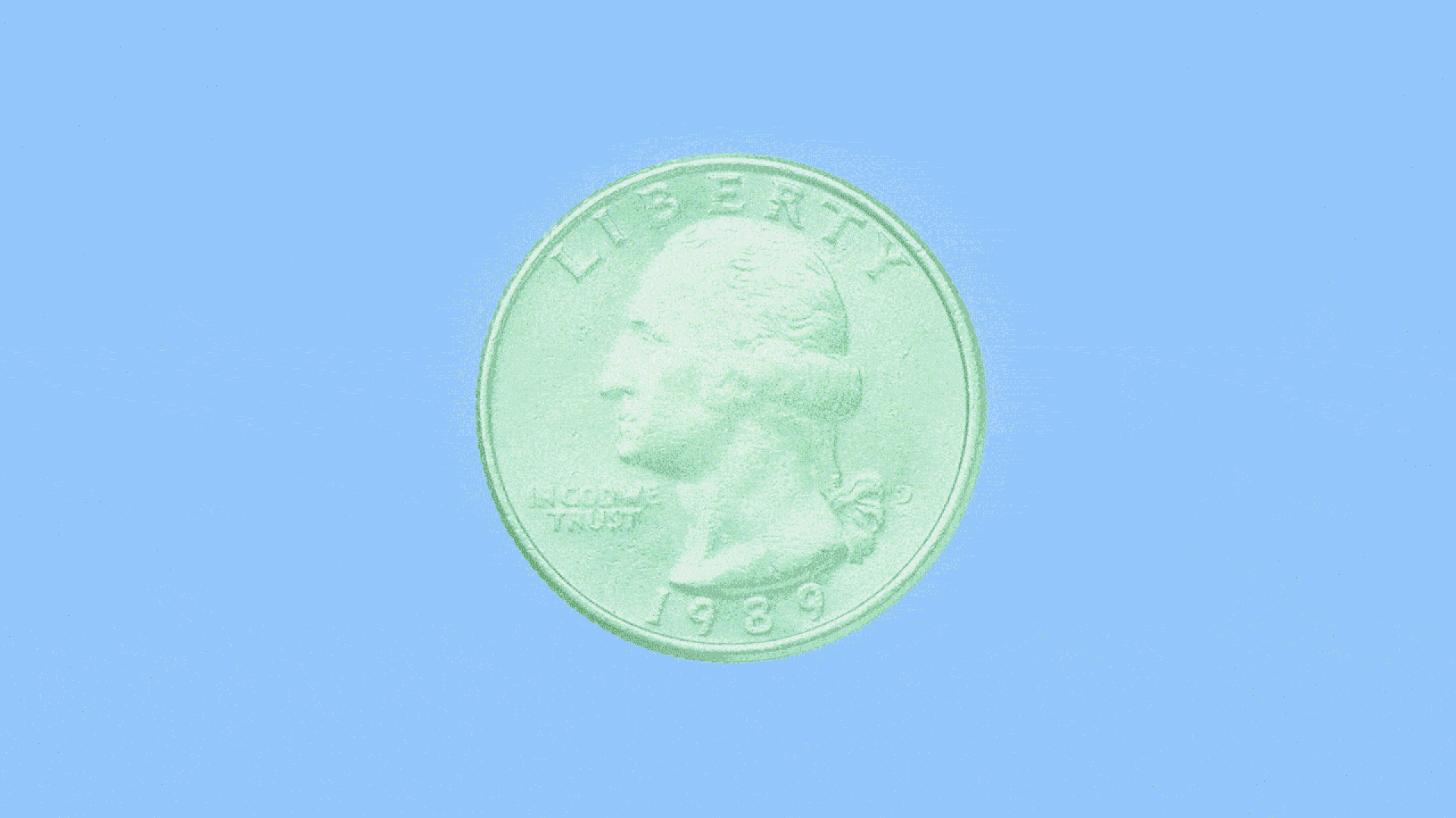 Illustration of a dimly lit coin icon becoming brighter as it loads