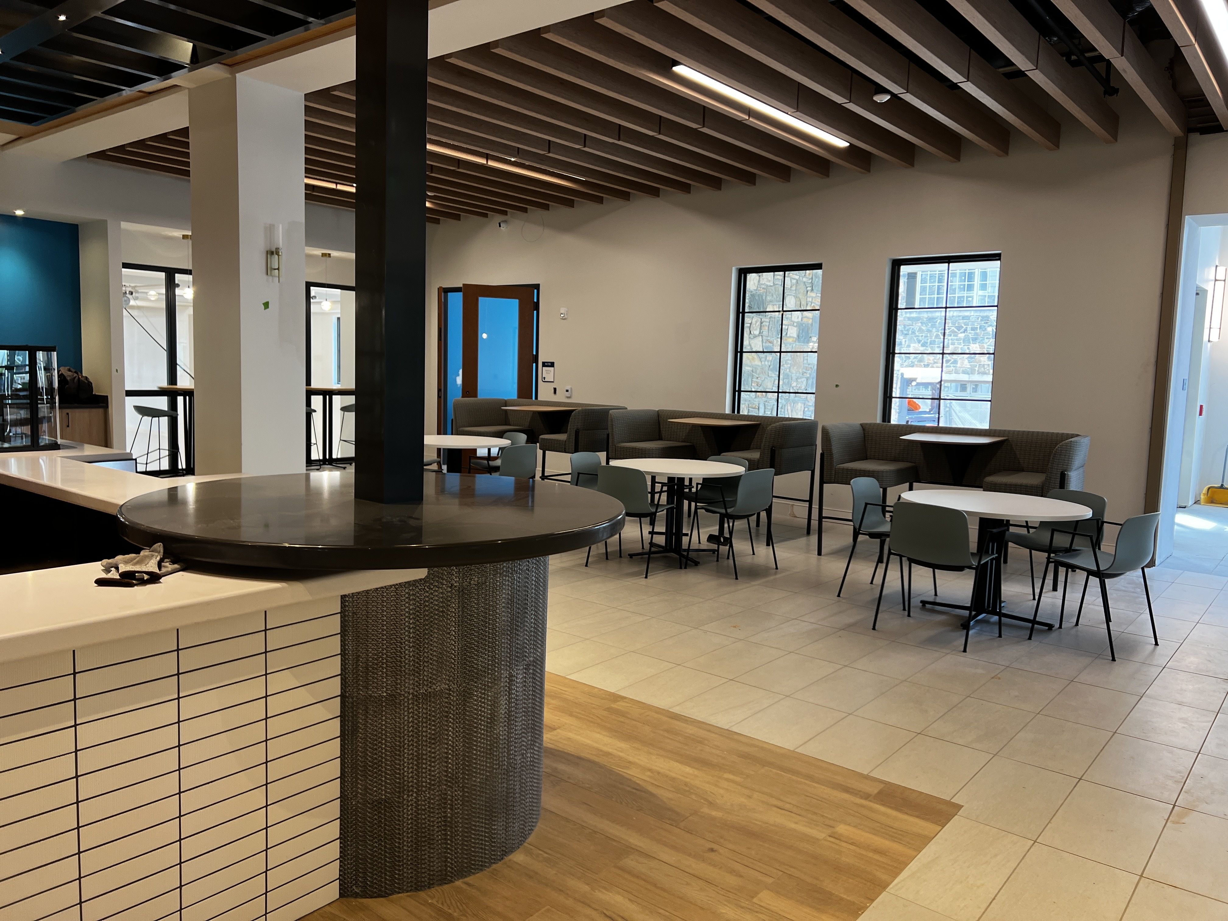 inside of cafe under construction