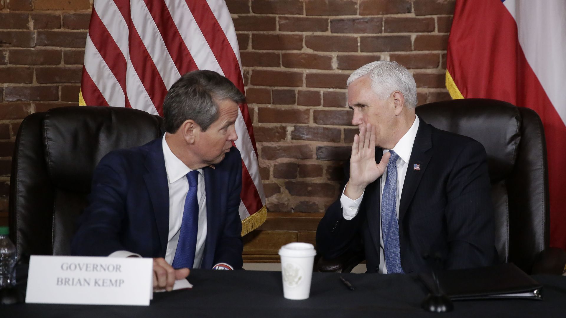 Brian Kemp and Mike Pence