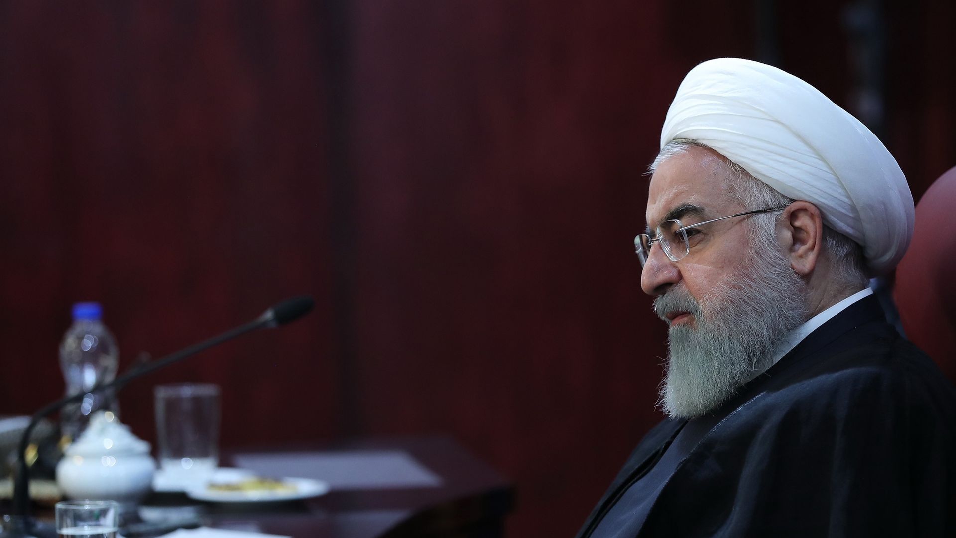 Hassan Rouhani looks menacing.