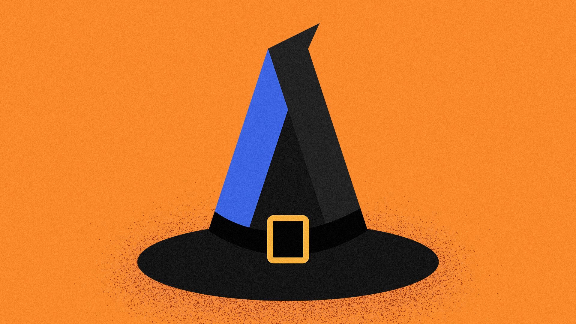 Illustration of a witch’s hat made from the Axios logo.