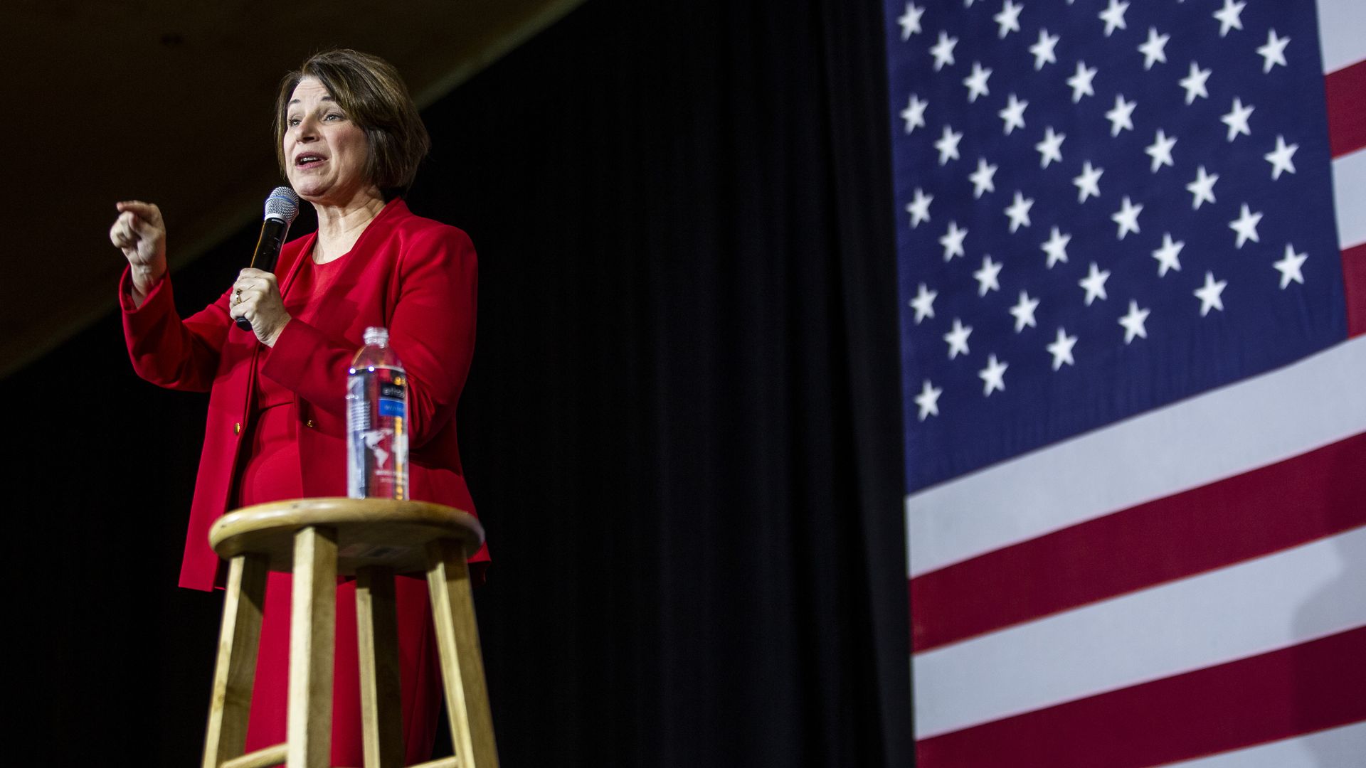 Democratic Presidential Candidate Sen. Amy Klobuchar speaks during a rally at the Altria Theatre on February 29, 2020 in Richmond, Virginia. 