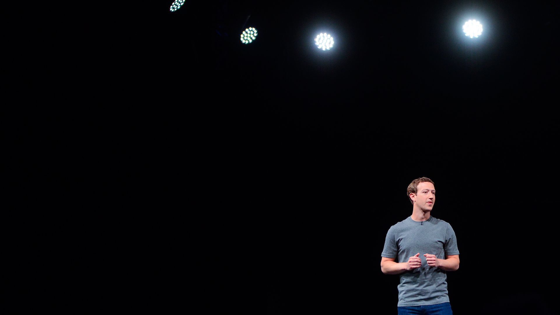Mark Zuckerberg talking onstage