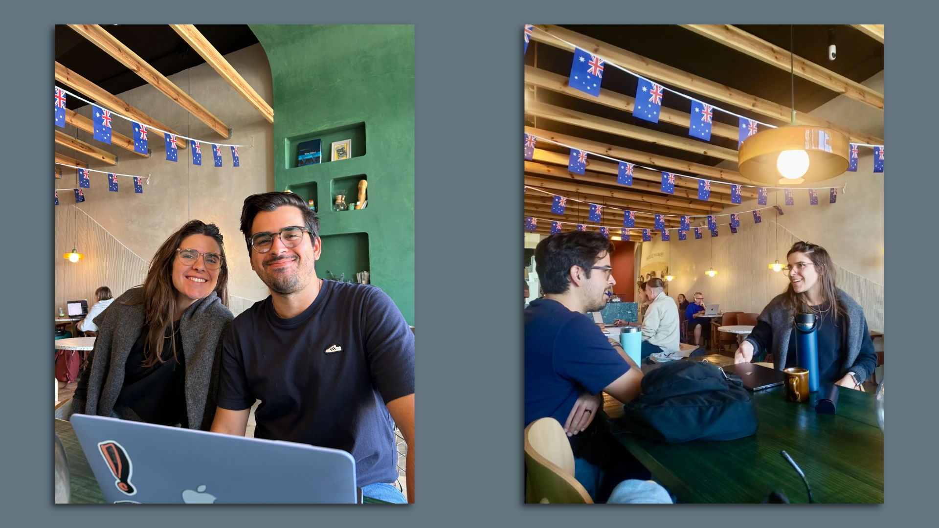 Sommer and Martin co-working at Surry Hills