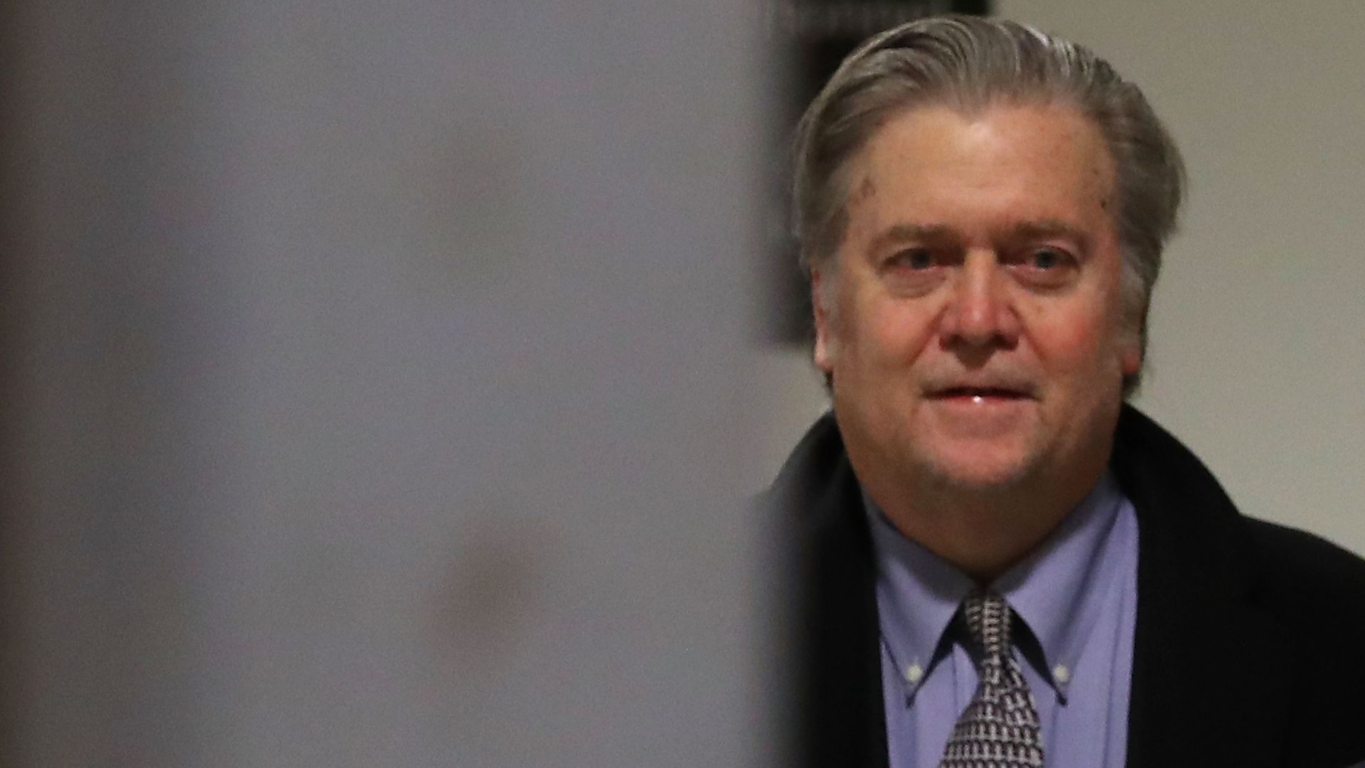 Steve Bannon arrives at a House Intelligence Committee closed door meeting.