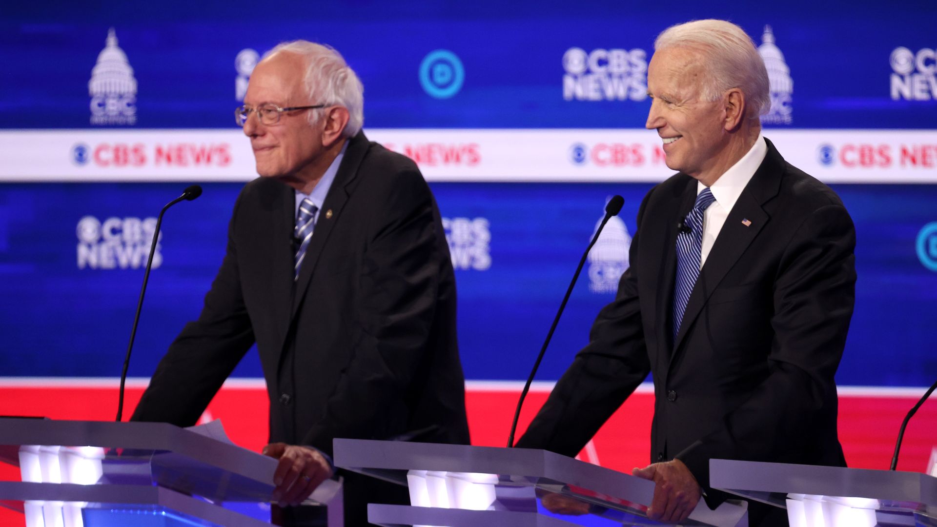 Sen. Bernie Sanders and former vice president Joe Biden
