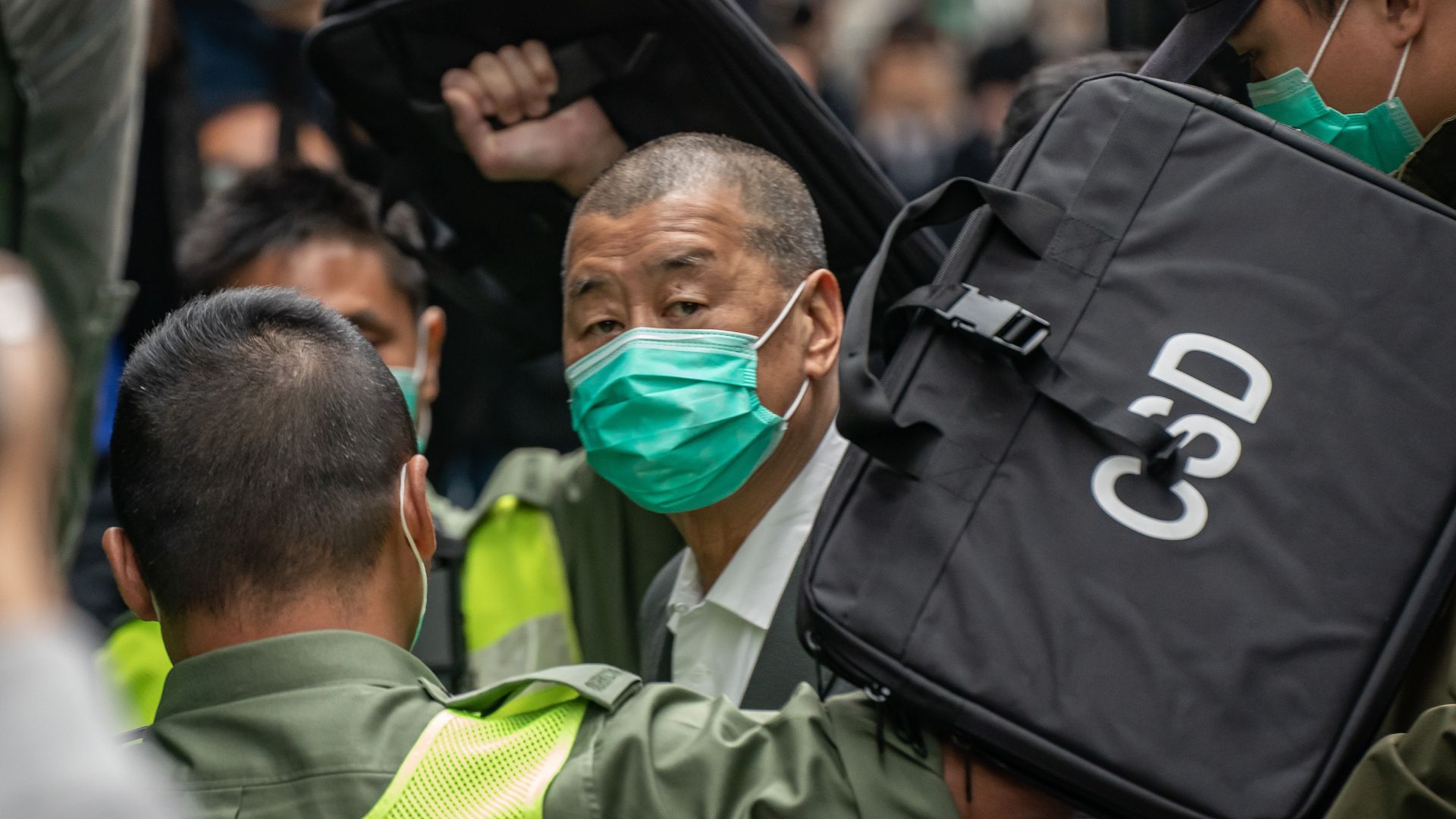 Jimmy Lai, Apple Daily founder, arrives at the Court of Final Appeal ahead a bail hearing on February 9