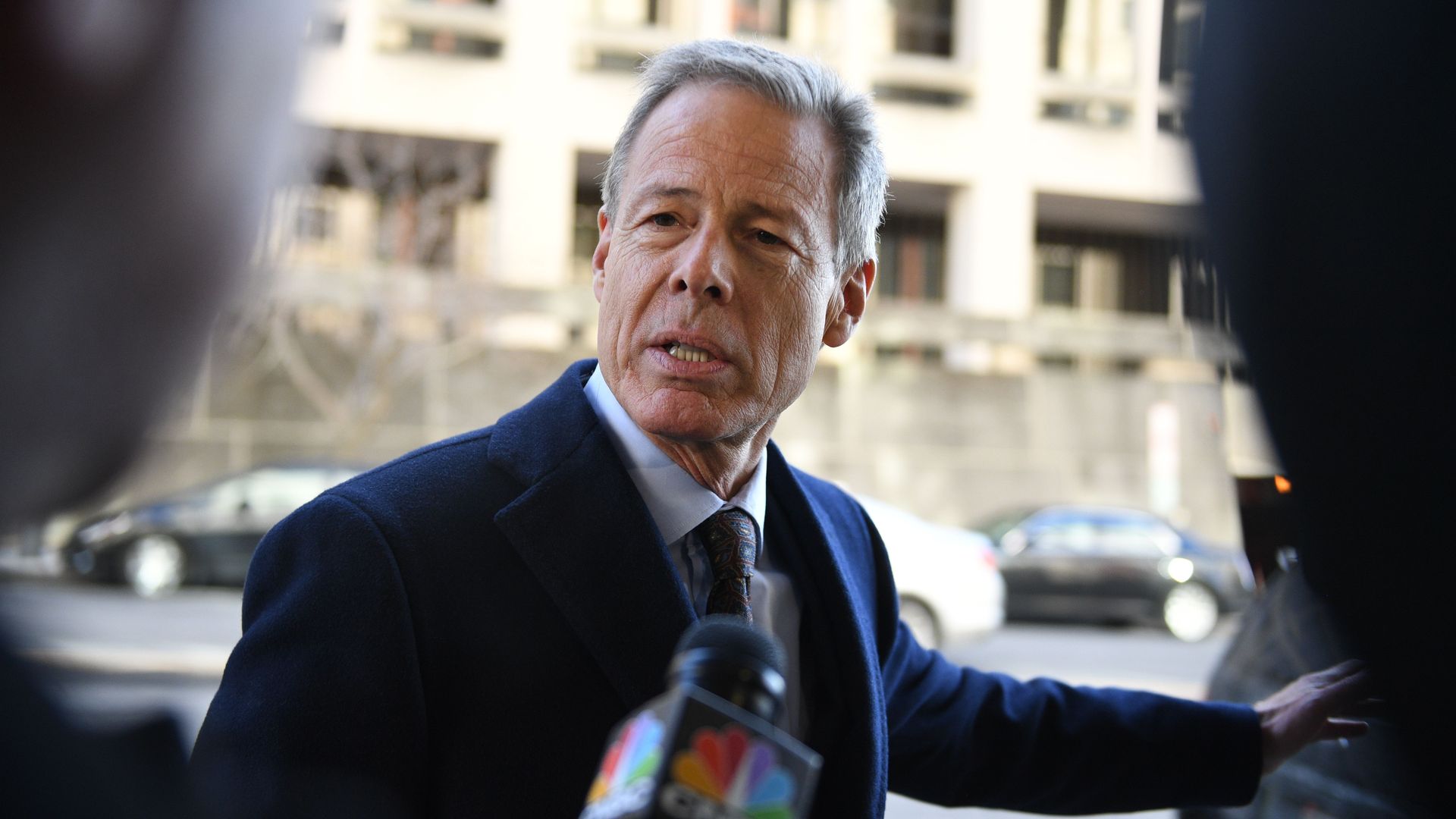 Time Warner CEO Jeff Bewkes with microphone