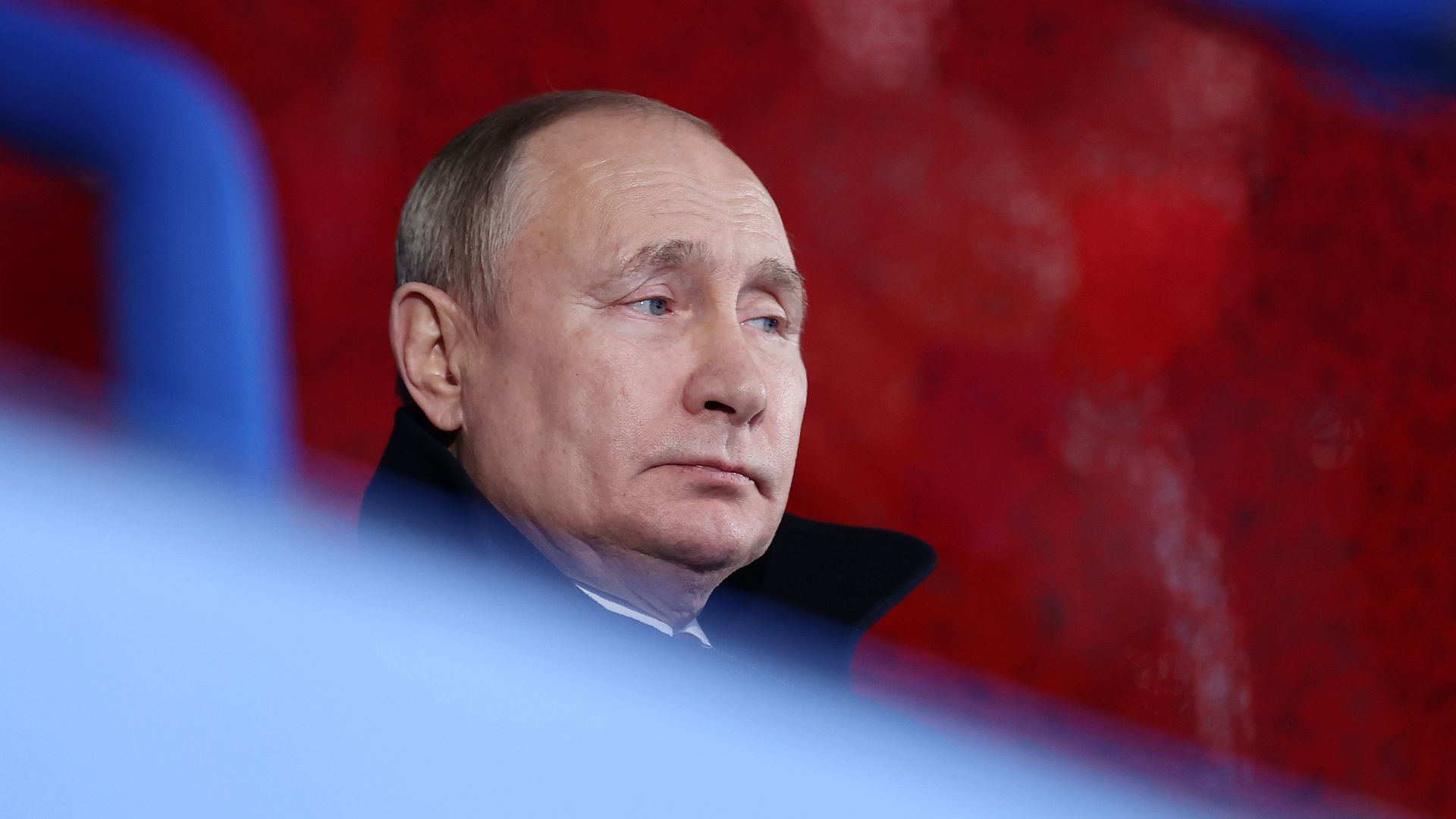Photo of Vladimir Putin looking to his left