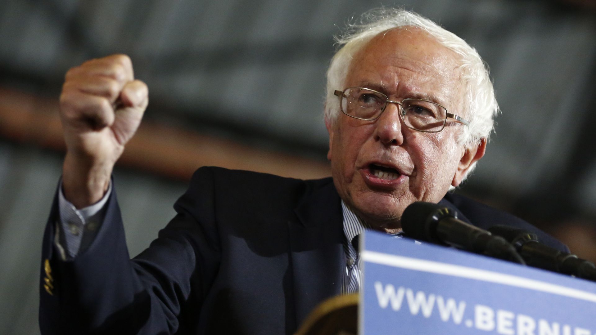 Democratic presidential candidate Sen. Bernie Sanders during a June rally in Santa Monica.