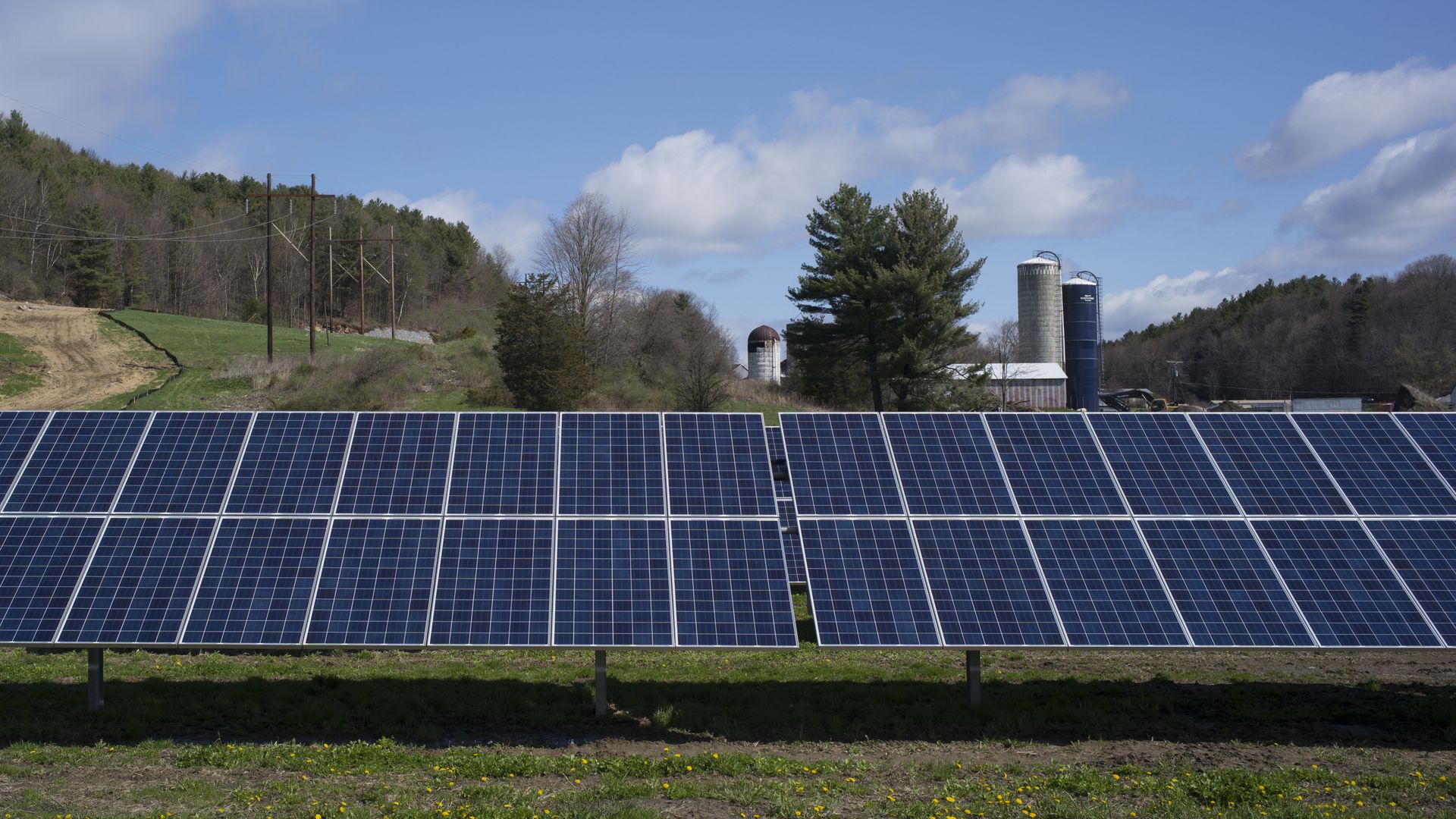 Solar panels near a dairy farm in Vermont.