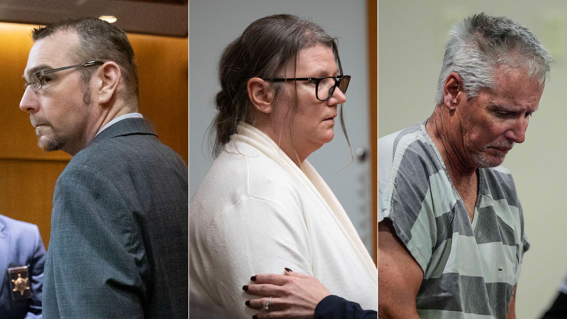 Three photos of the parents next to each other