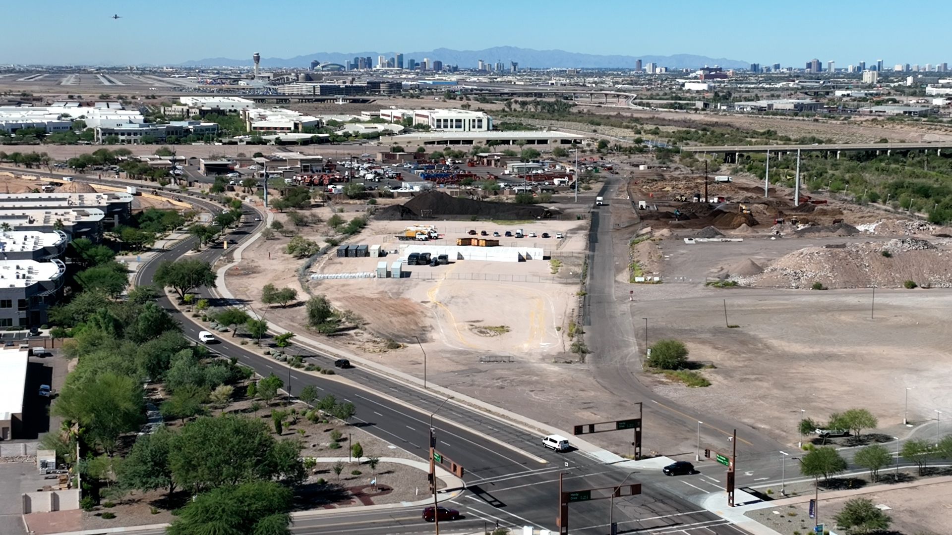 The lot near Tempe Town Lake that was the proposed site of the Tempe Entertainment District that would've featured a new arena for the Arizona Coyotes. Photo courtesy of City of Tempe.