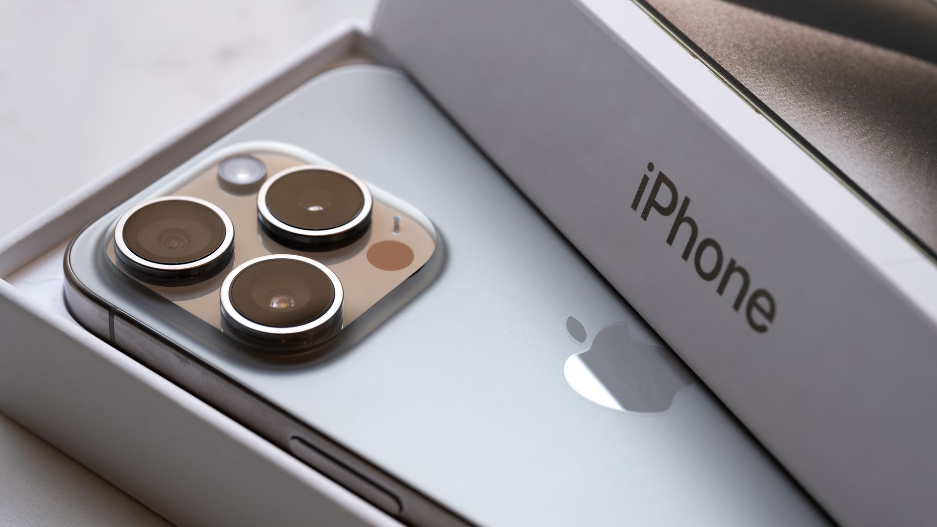 A new iPhone in a box.