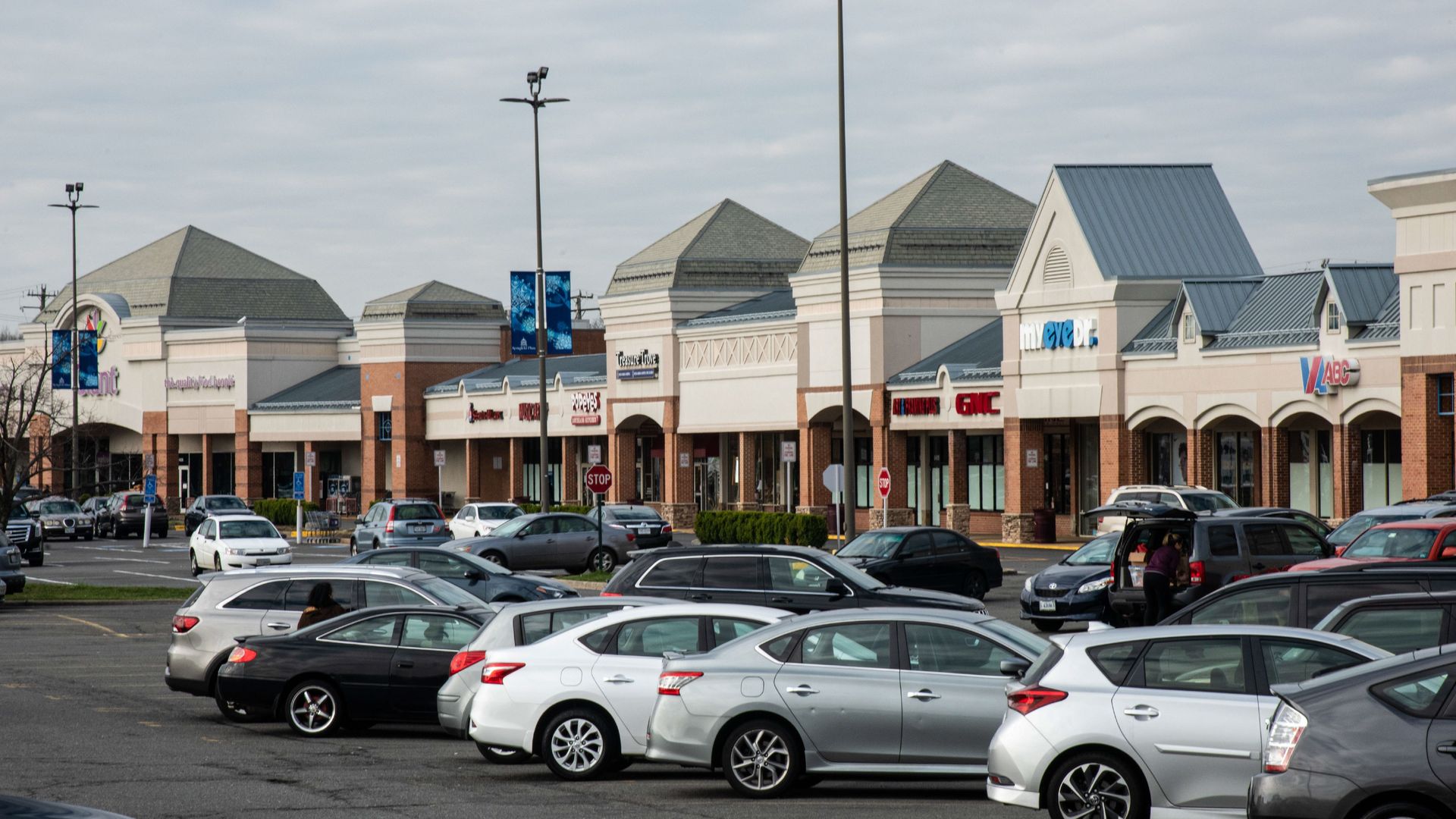 A suburban shopping mall in Springfield, Virginia.